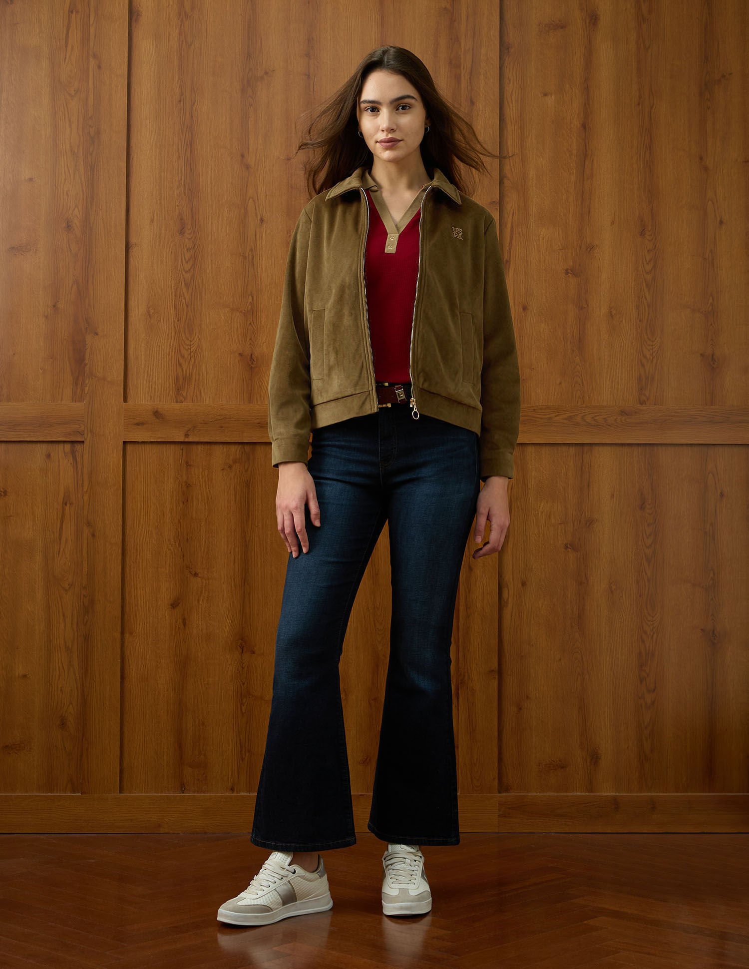 Solid Regular Fit Jacket Brown - U.S. POLO ASSN. | Large