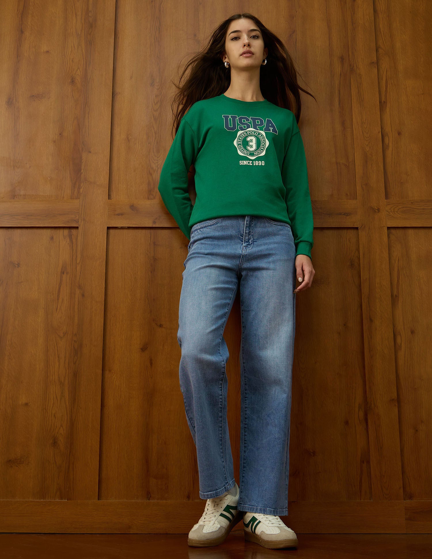 High Rise Straight Fit Jeans Blue - U.S. POLO ASSN. | Large