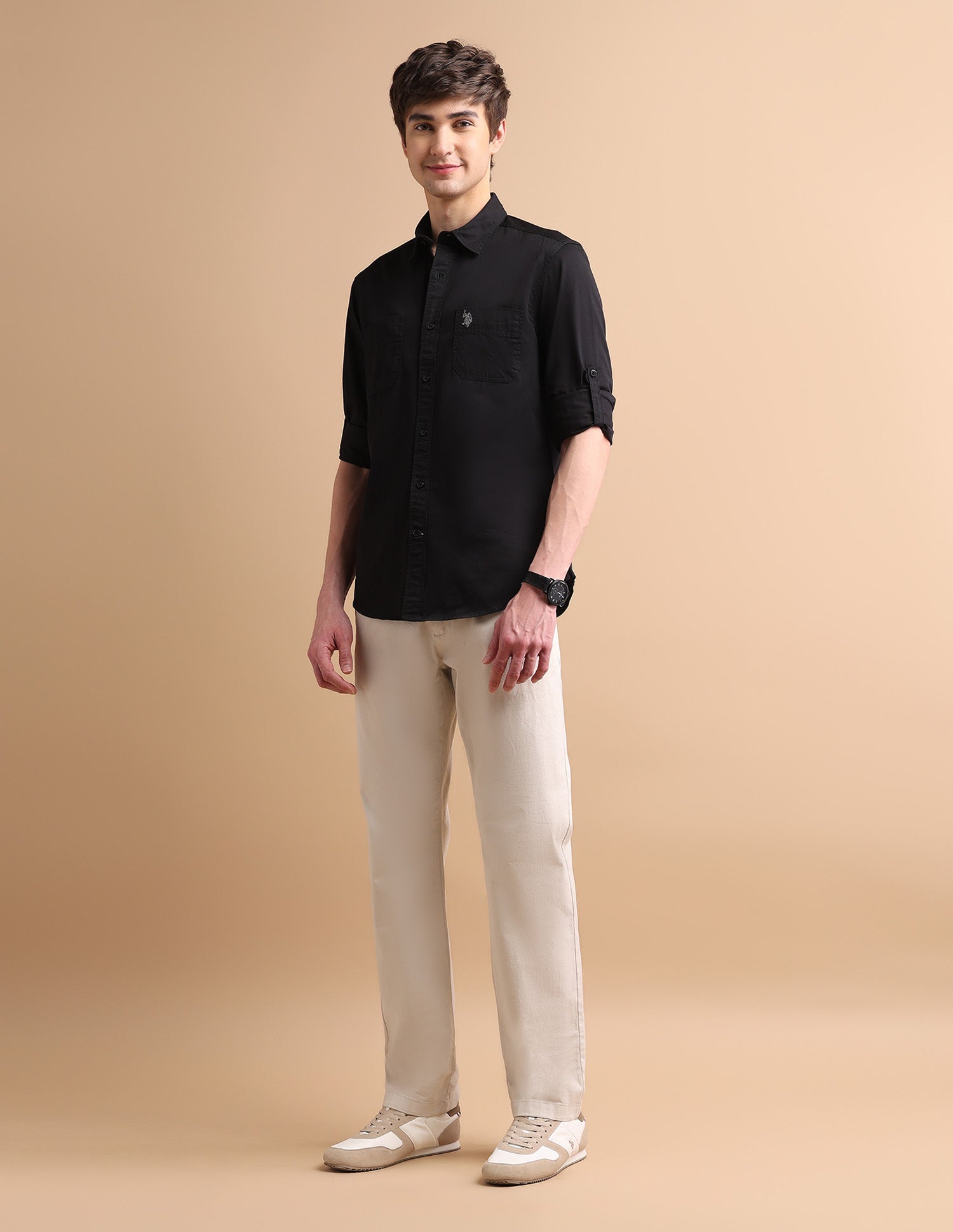 Utility Twill Shirt Black - U.S. POLO ASSN. | Large