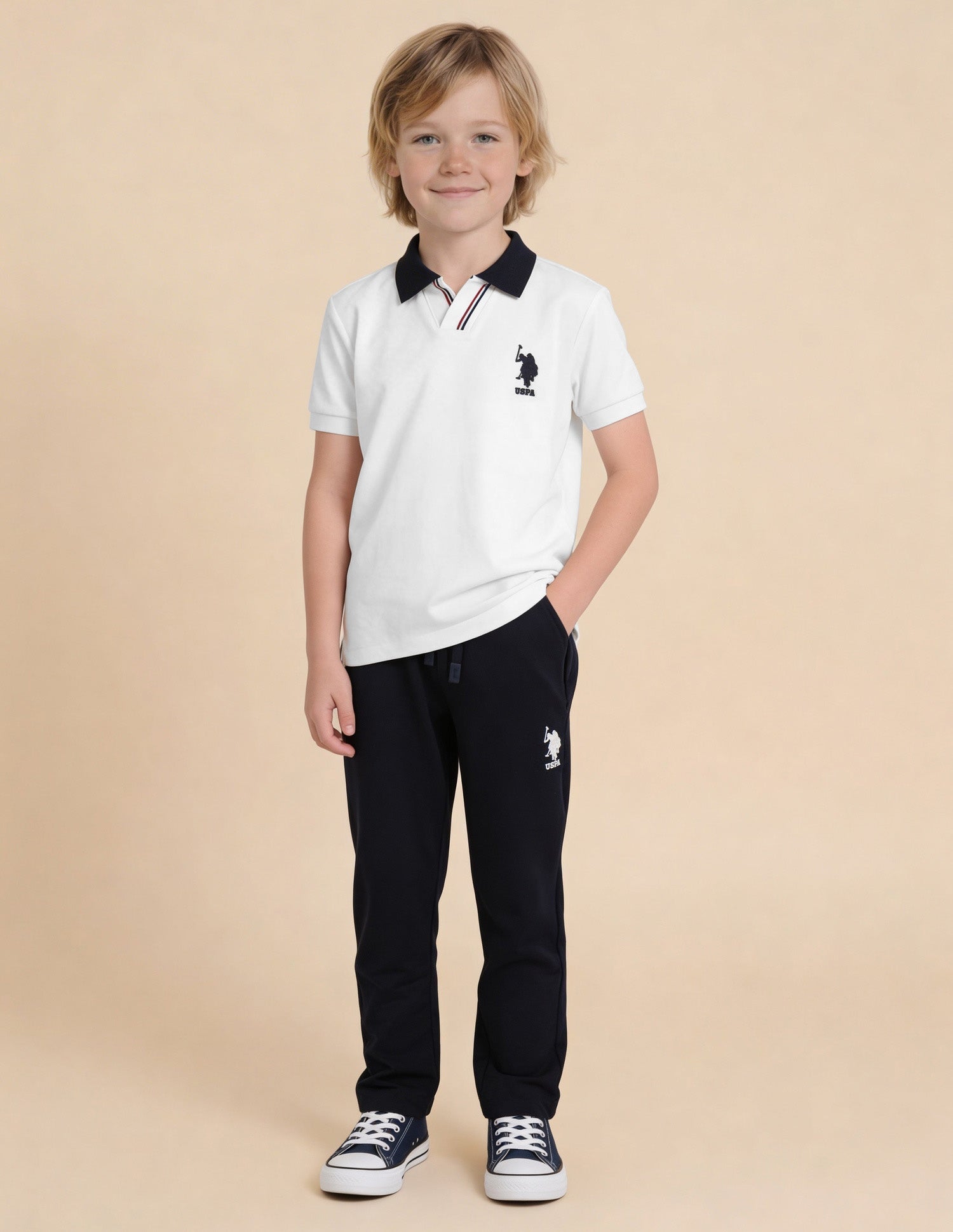 Solid Regular Fit Polo Shirt White - U.S. Polo Assn. India | Large