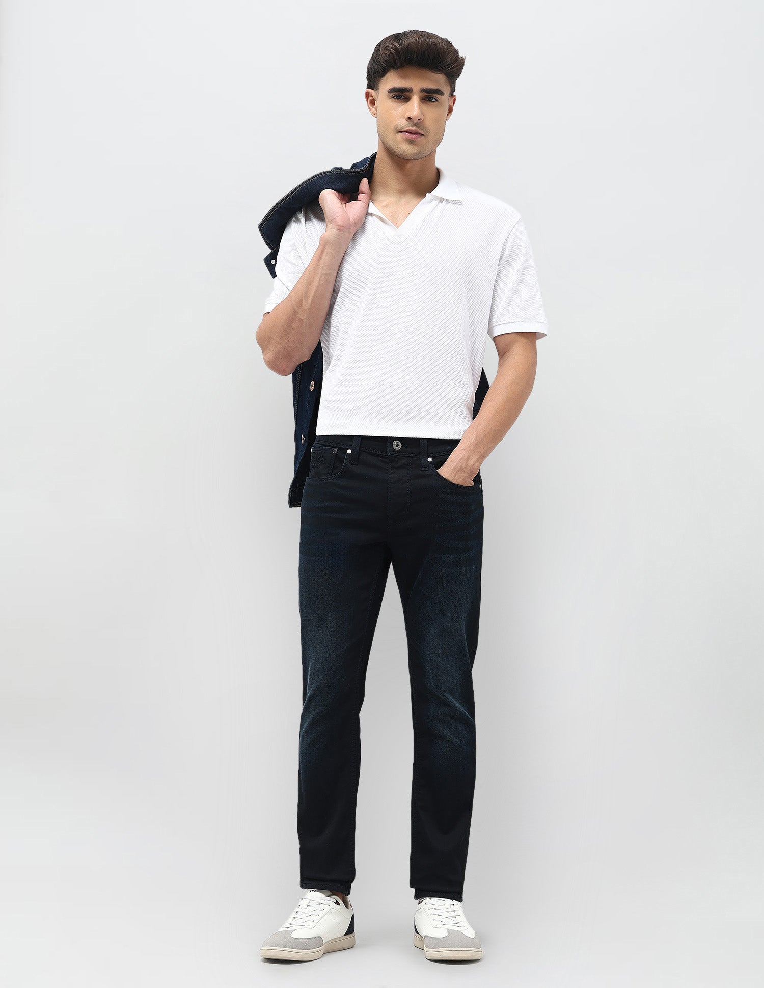 Regallo Skinny Fit Blue Jeans Dark Blue - U.S. Polo Assn. India | Large