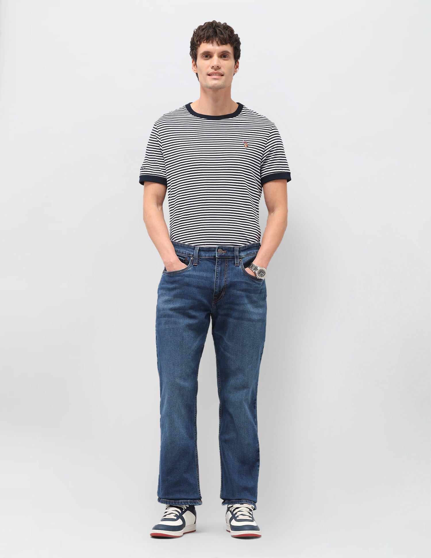 Solid Bootcut Jeans Blue - U.S. Polo Assn. India | Large