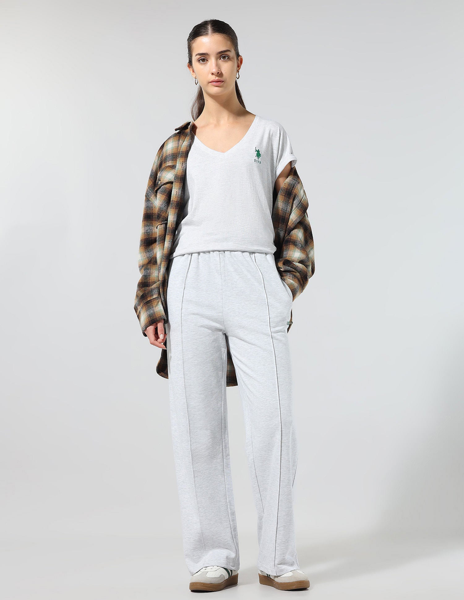 Regular Fit Solid Lounge T-Shirt Light Grey - U.S. POLO ASSN. | Large