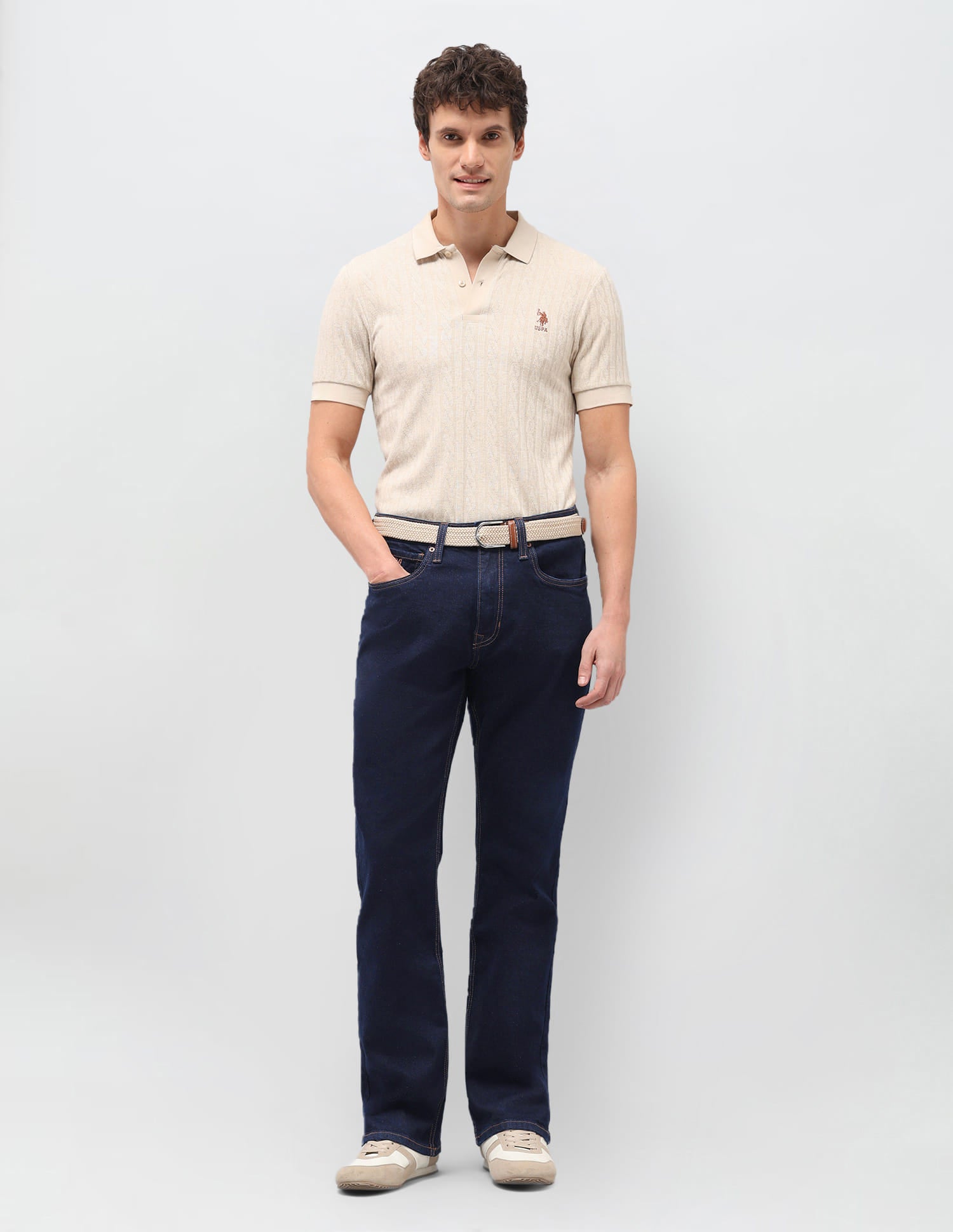Solid Bootcut Jeans Blue - U.S. Polo Assn. India | Large