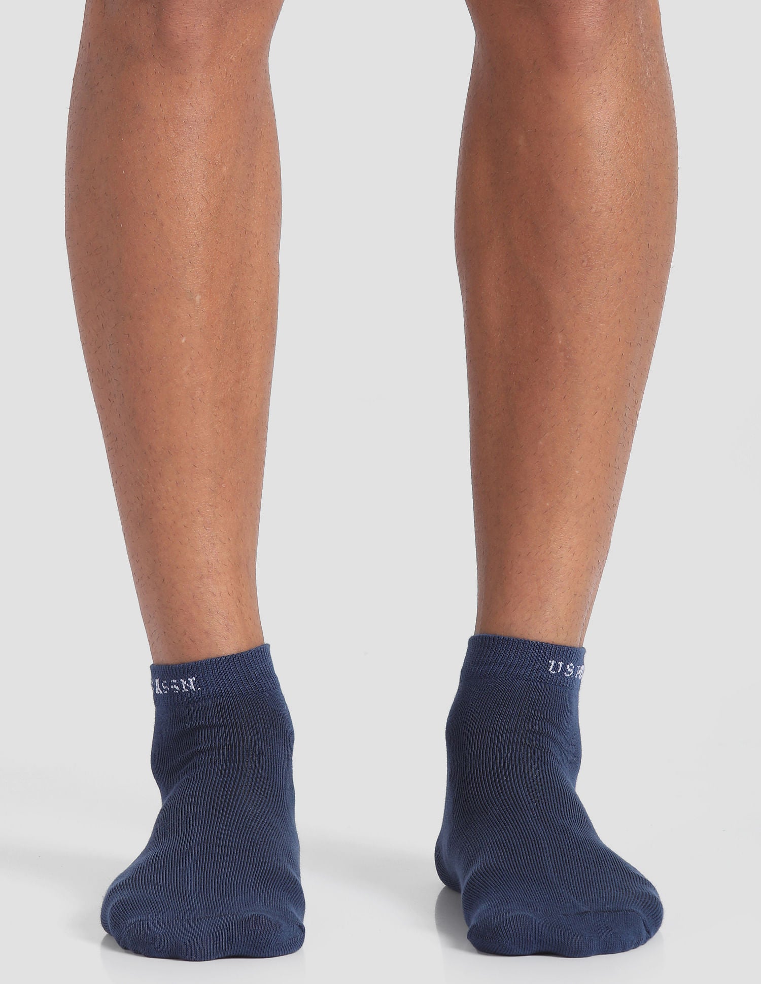 Ankle Length Stretch I646 Socks - Pack Of 3 Navy - U.S. POLO ASSN. | Large