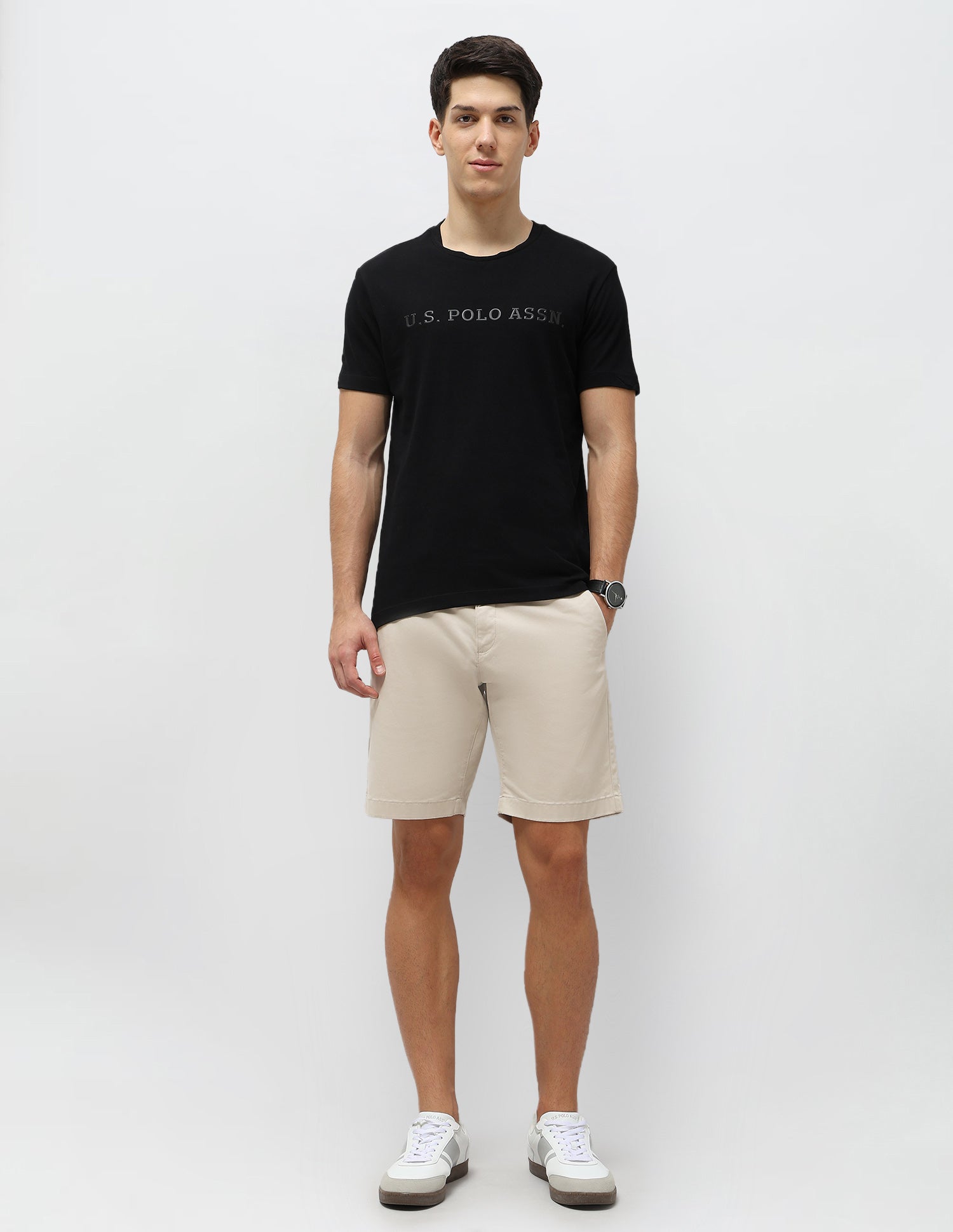 Brand Embossed Slim Fit T-Shirt Black - U.S. POLO ASSN. | Large