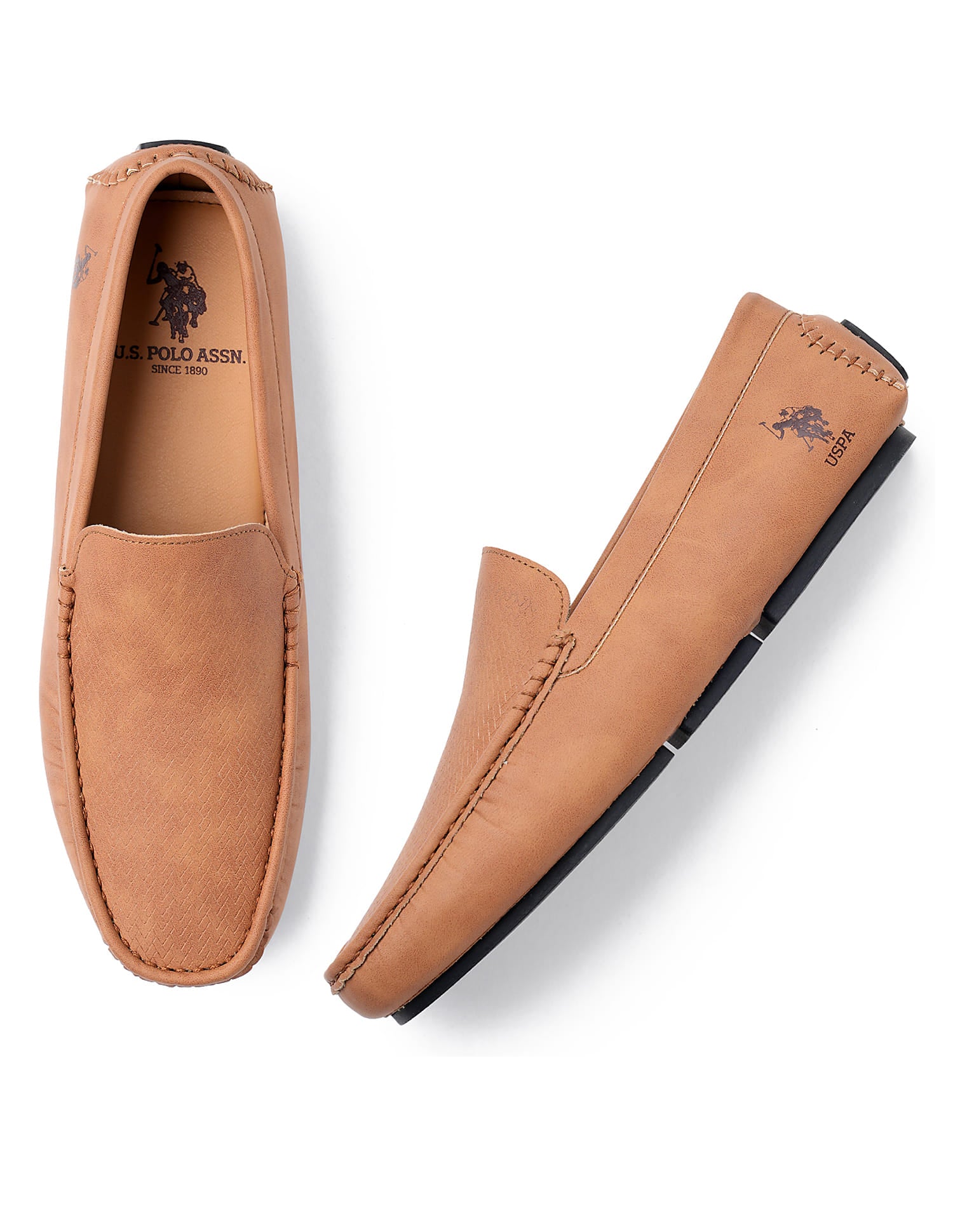 Men Colin 6.0 Textured Loafers Tan - U.S. Polo Assn. India | Large