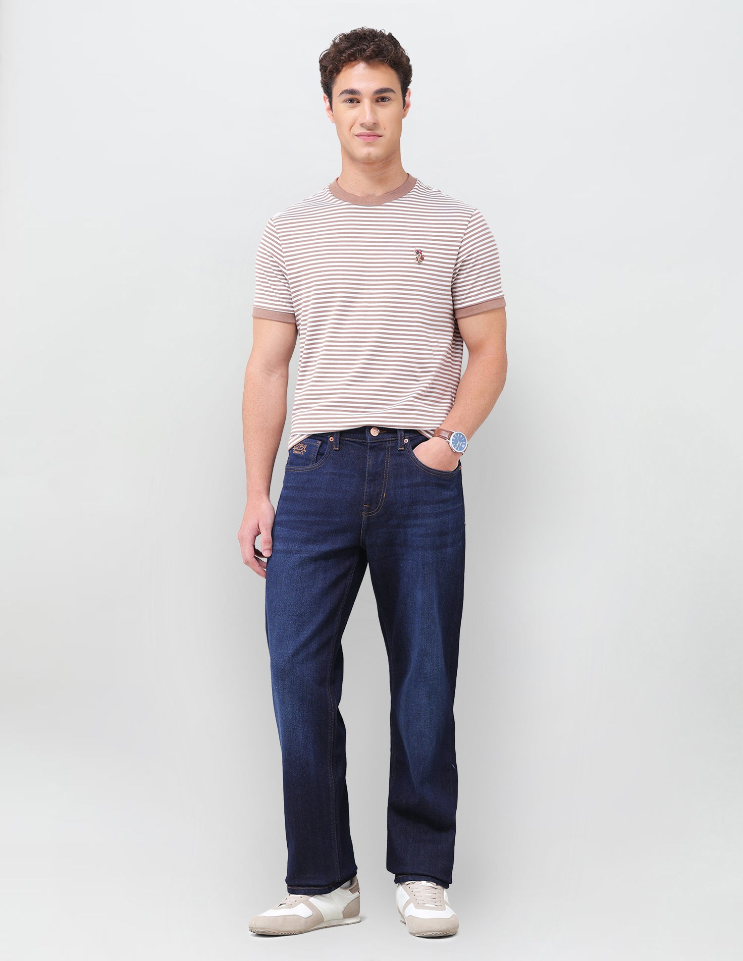 Shawn Relaxed Fit Blue Jeans Dark Blue - U.S. Polo Assn. India | Large