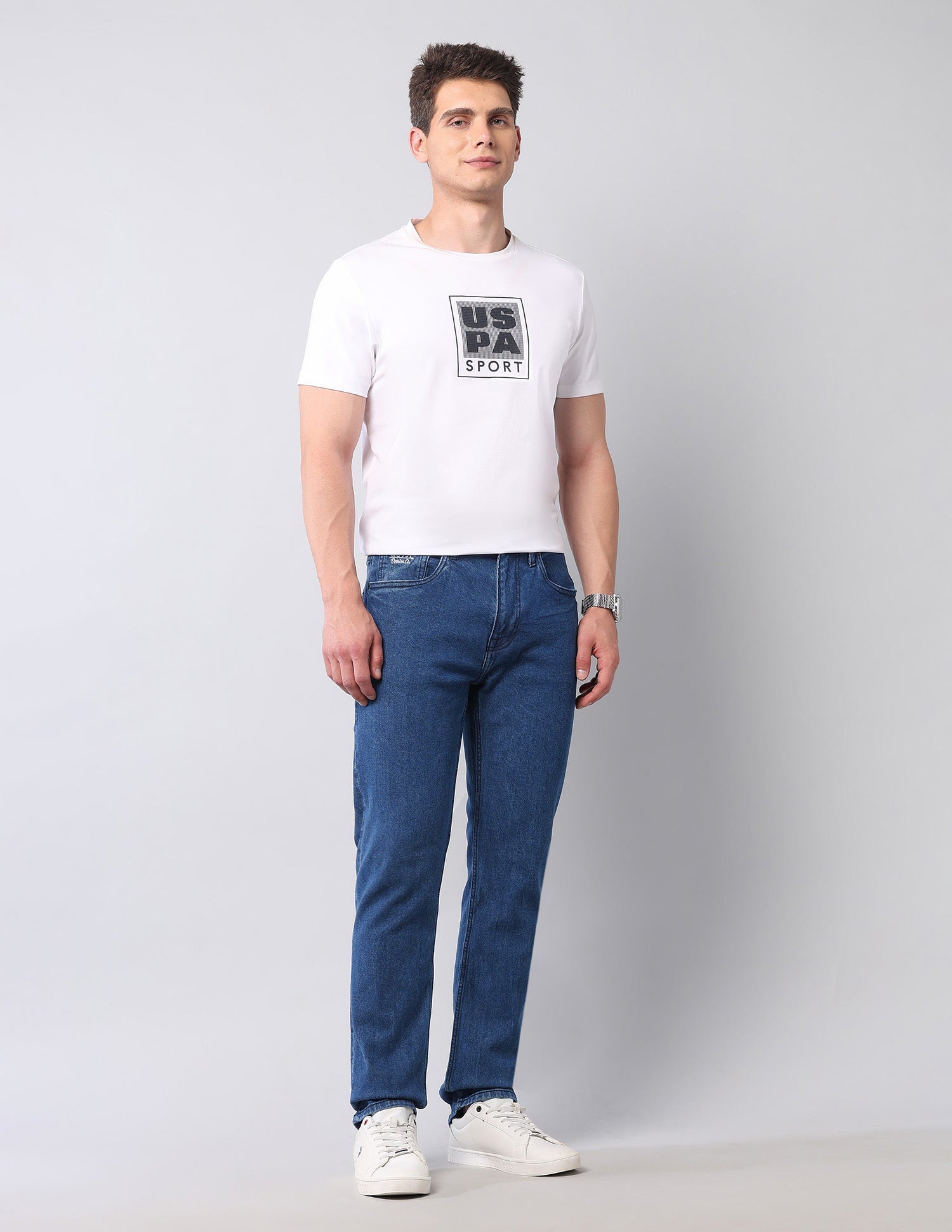 Harold Slim Straight Fit Blue Jeans Blue - U.S. POLO ASSN. | Large