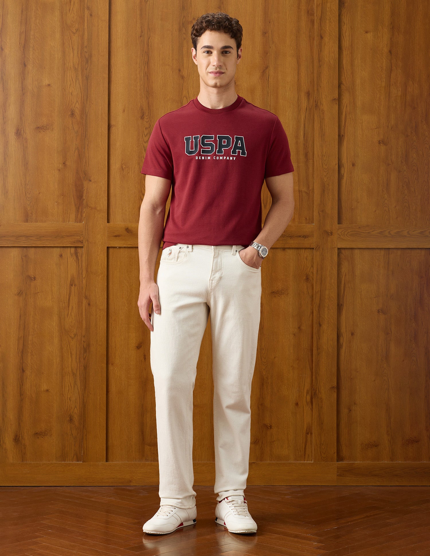 Brand Appliqued Relaxed Fit T-Shirt Red - U.S. Polo Assn. India | Large