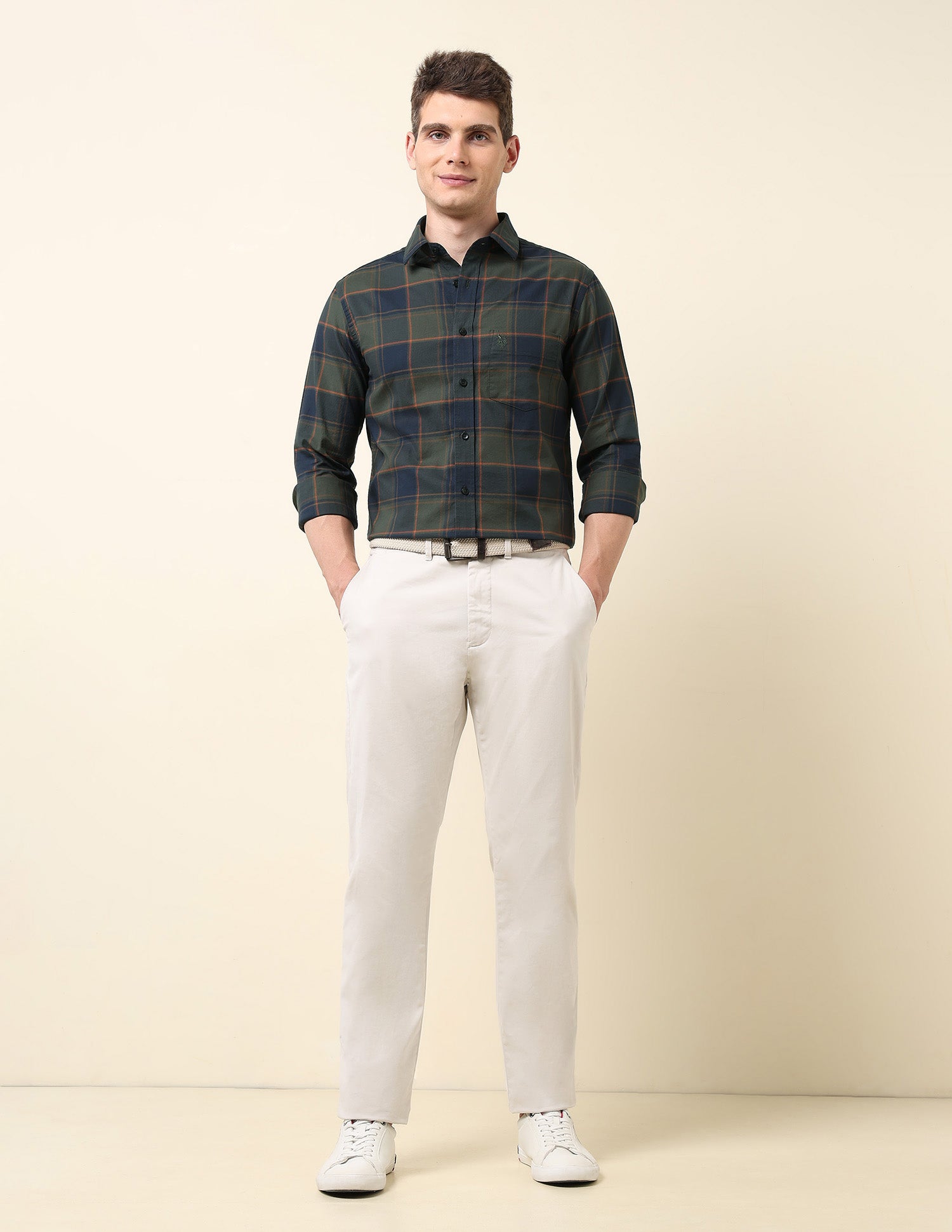 Buffalo Checked Dobby Shirt Olive - U.S. Polo Assn. India | Large