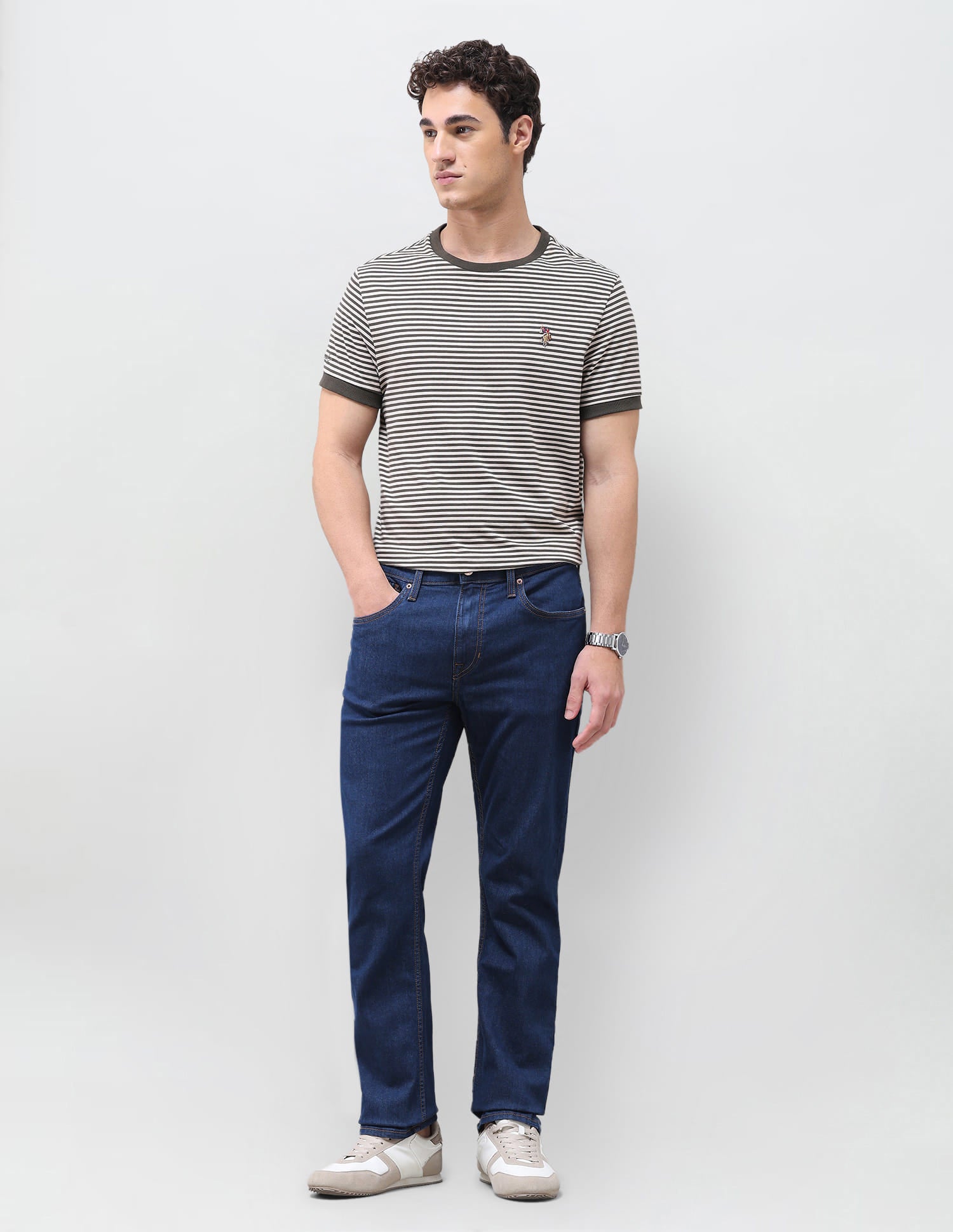 Solid Slim Straight Fit Jeans Blue - U.S. Polo Assn. India | Large