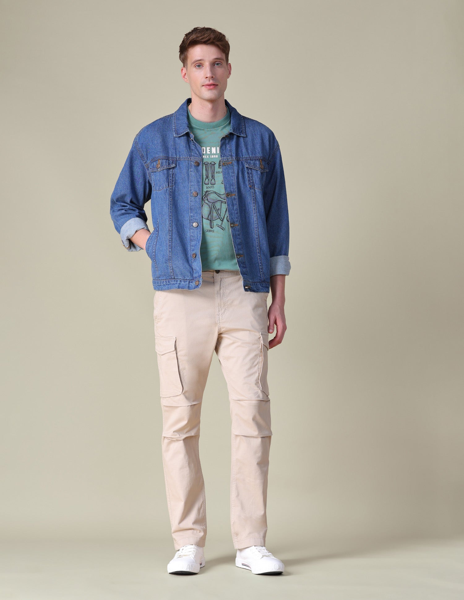 Graphic Brand Printed Slim Fit T-Shirt Light Green - U.S. POLO ASSN. | Large