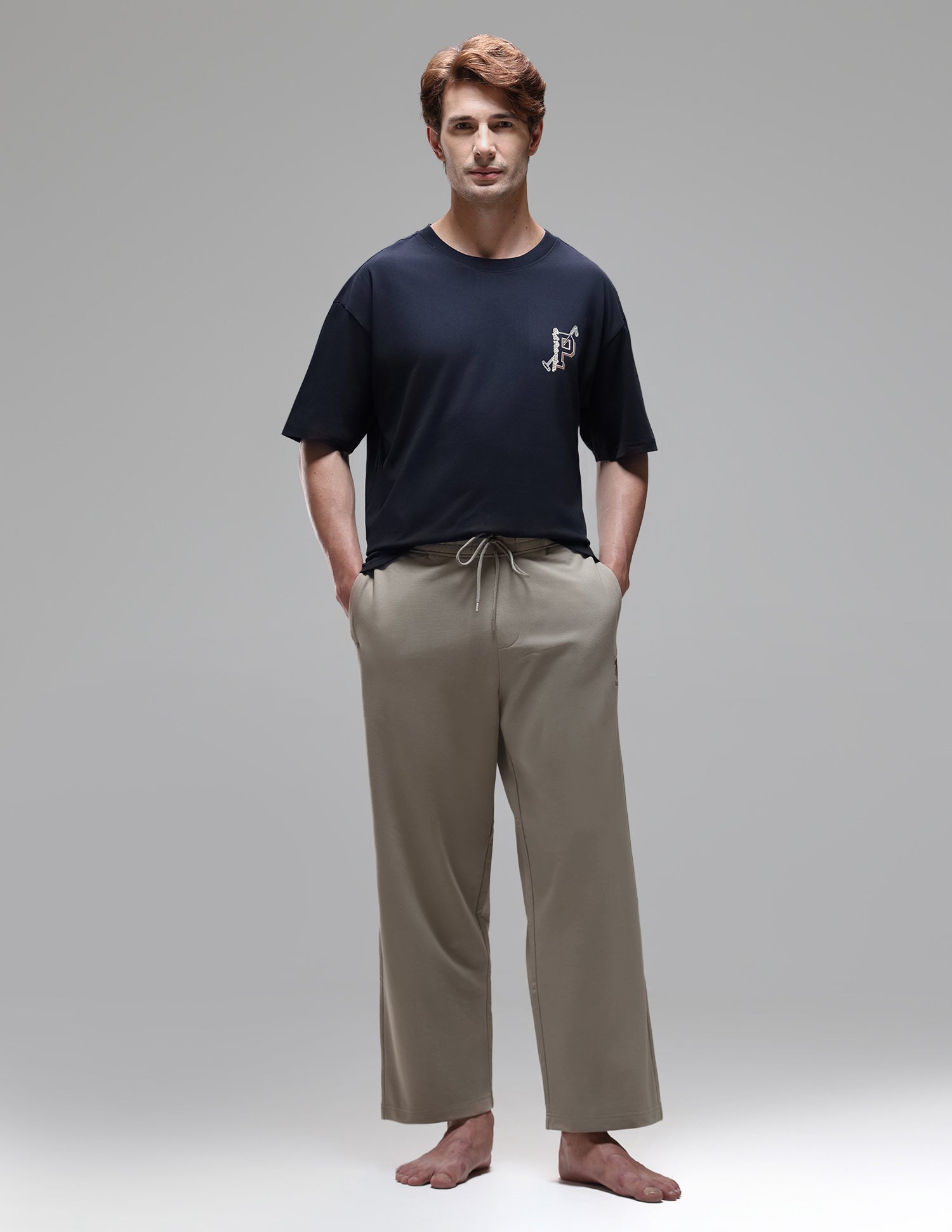 Regular Fit Shape Retention OEE16 Lounge T-Shirt Navy - U.S. Polo Assn. India | Large