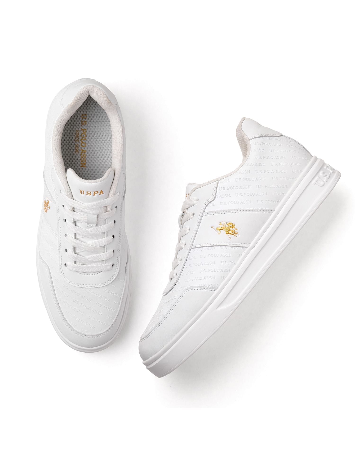 Brand Embossed Cort 2.0 Sneakers White - U.S. Polo Assn. India | Large