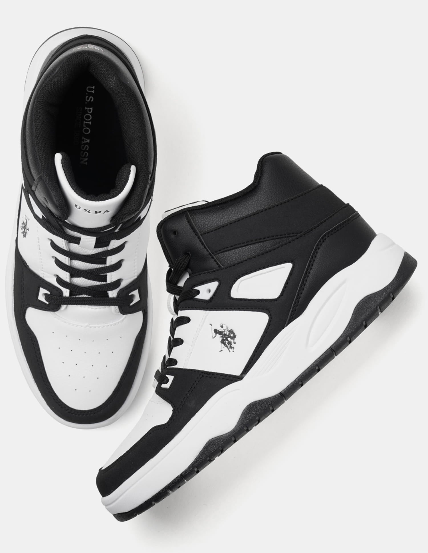 Colour Blocked Mid Top Bruce 2.0 Sneakers Black - U.S. Polo Assn. India | Large