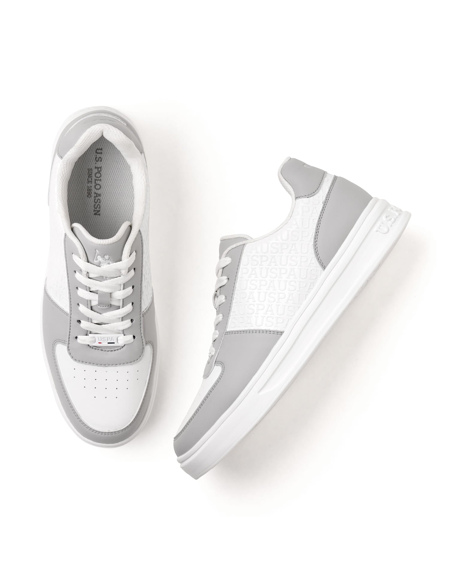 Men Jamen Colourblocked Sneaker Grey - U.S. Polo Assn. India | Large