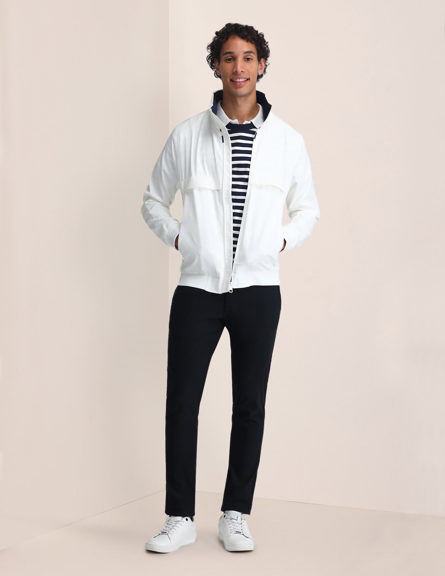 Detachable Hood Packable Jacket White - U.S. POLO ASSN. | Large