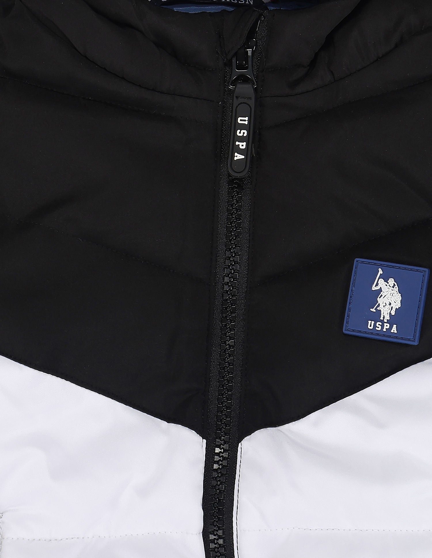 Boys Colour Block Hooded Jacket White - U.S. POLO ASSN. | Large