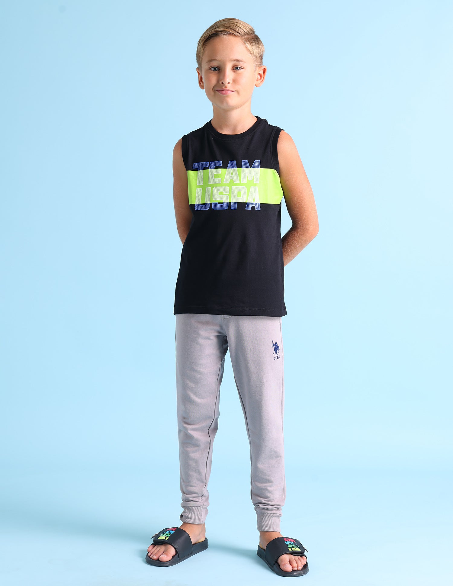 Brand Print Cotton IKEB Lounge T-Shirt - Pack Of 1 Black - U.S. POLO ASSN. | Large