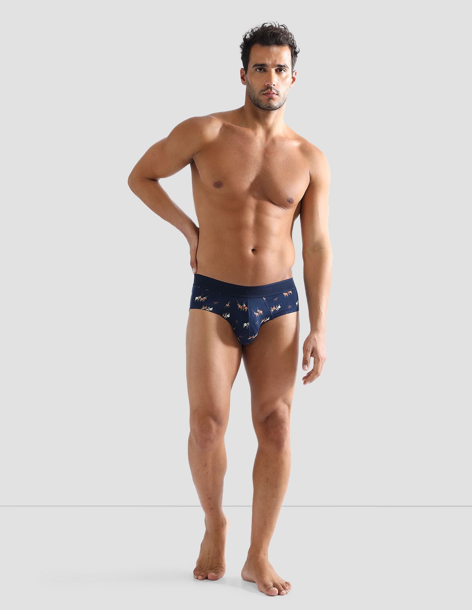 Elasticized Waist Printed PB005 Briefs - Pack of 1 Navy - U.S. POLO ASSN. | Large