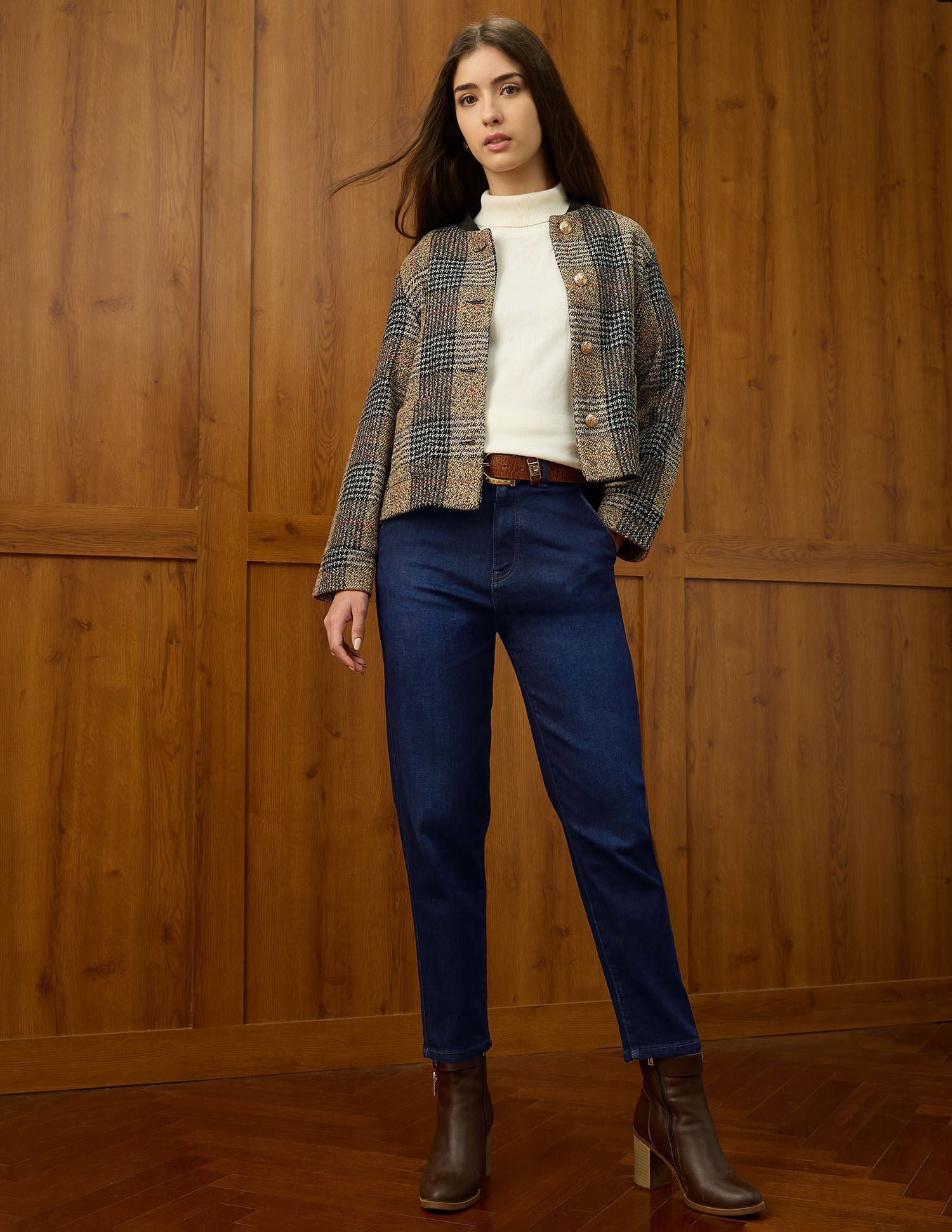 High Rise Carrot Fit Jeans Blue - U.S. POLO ASSN. | Large