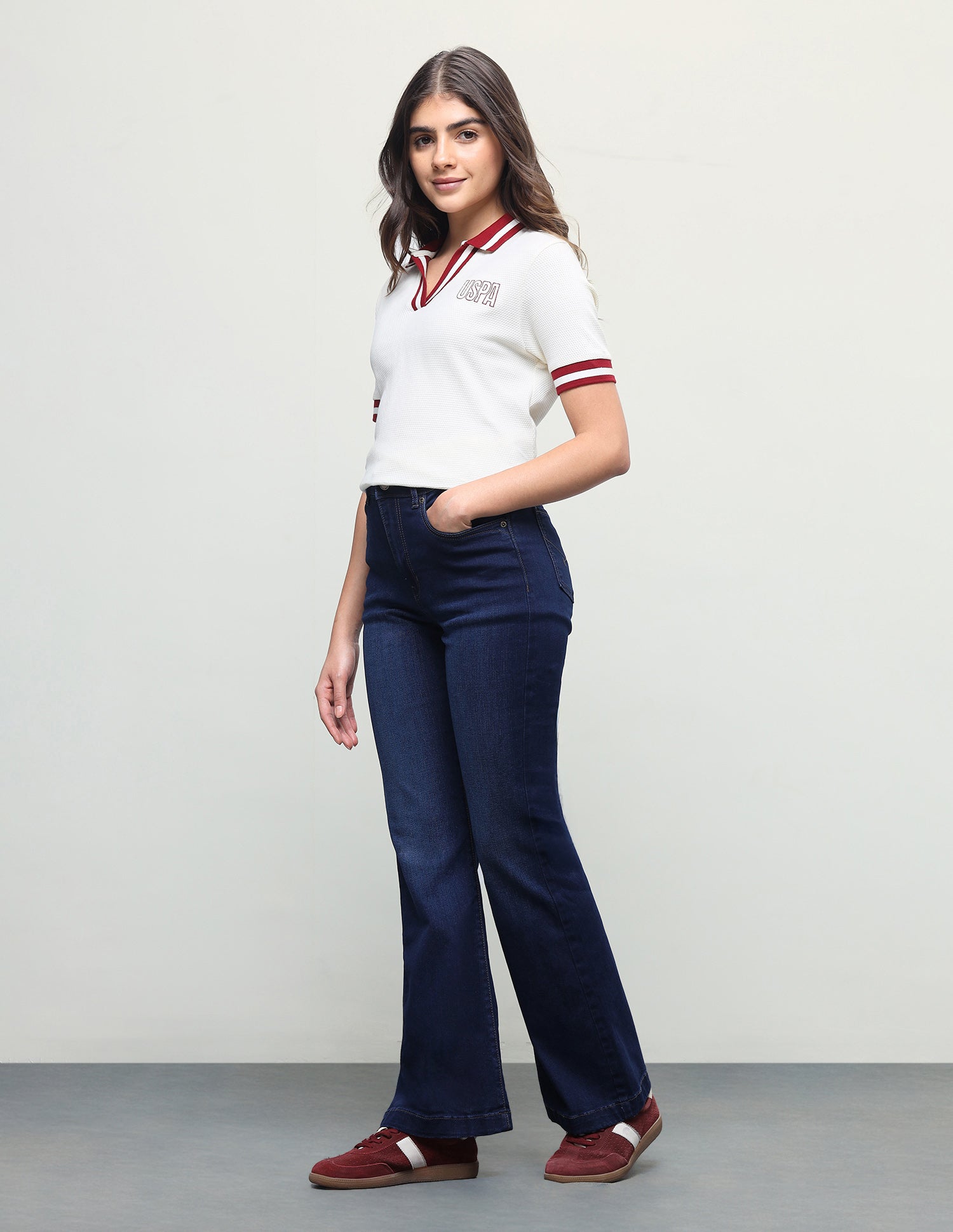 Bootcut Fit Blue Jeans Dark Blue - U.S. Polo Assn. India | Large