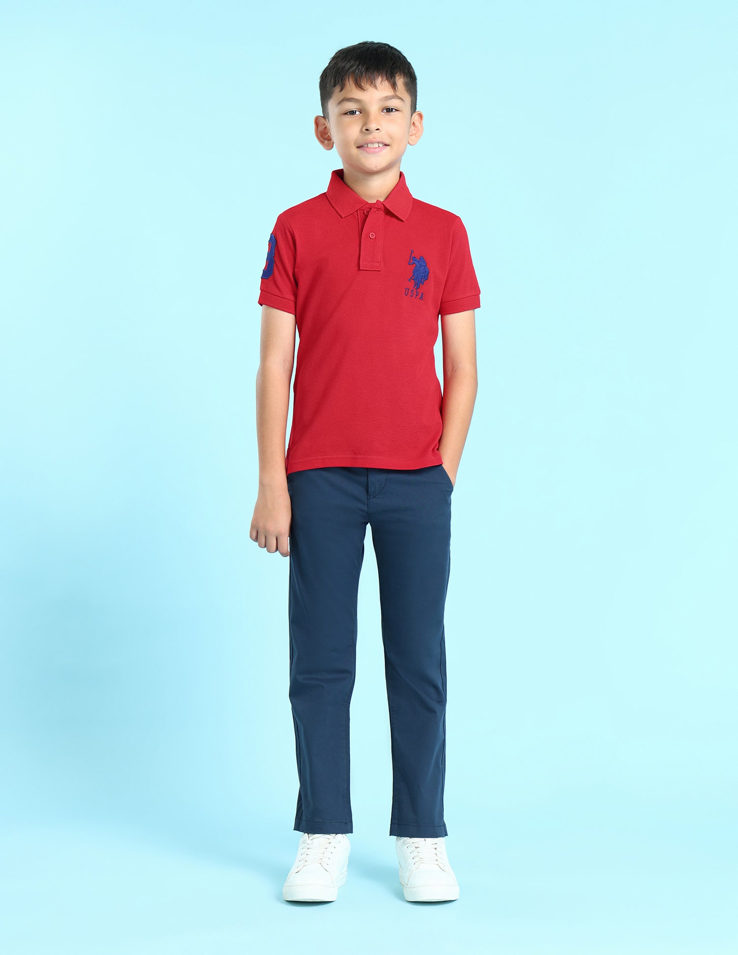 Cotton Pique Polo Shirt Red - U.S. POLO ASSN. | Large