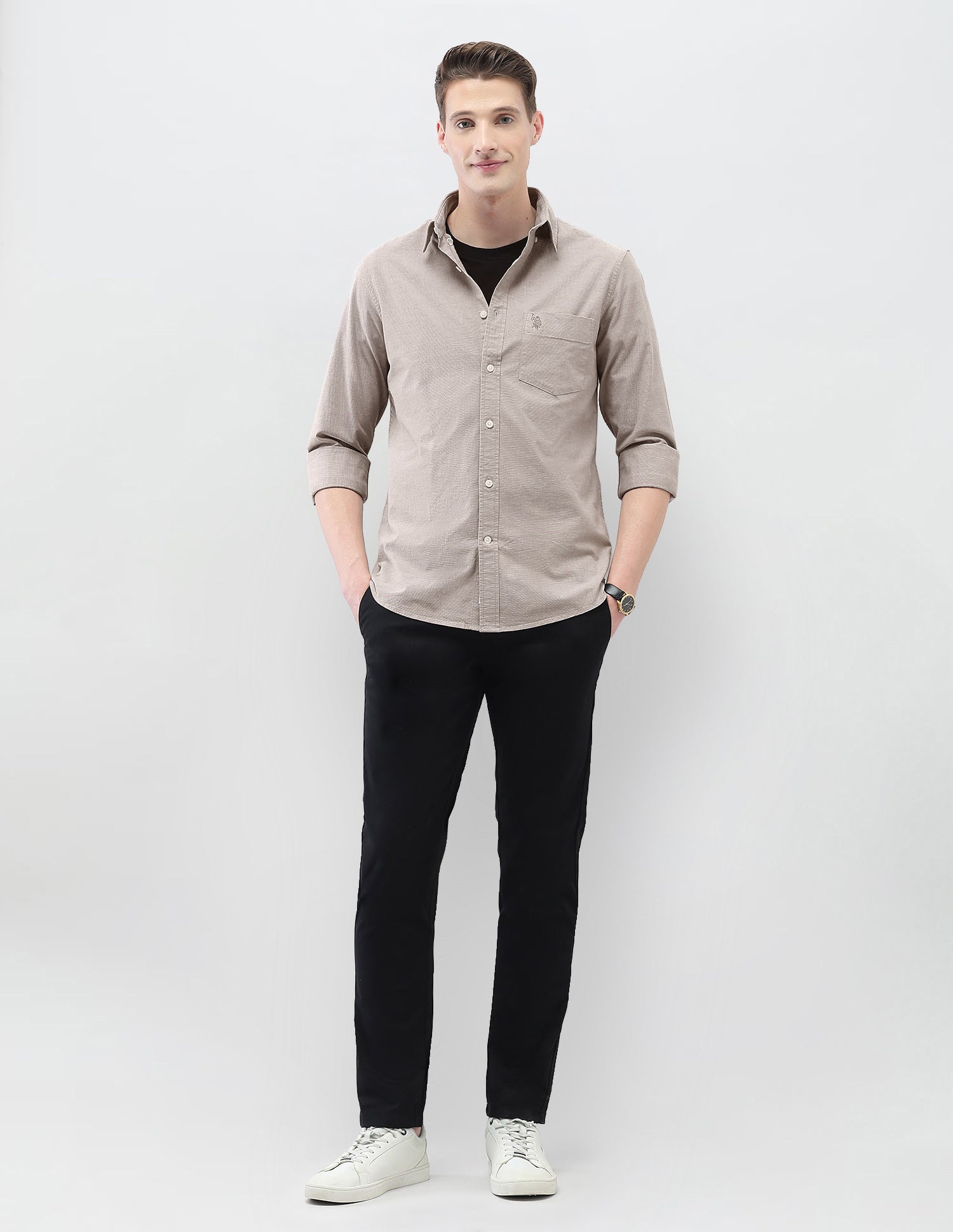 Casa De Campo Solid Shirt Brown - U.S. Polo Assn. India | Large