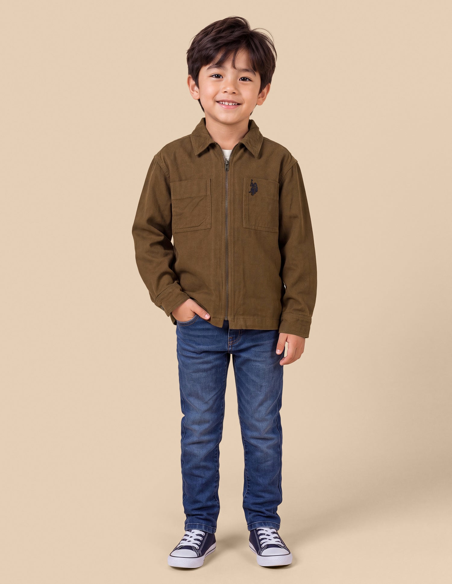 Boxy Fit Corduroy Shirt Mustard - U.S. Polo Assn. India | Large