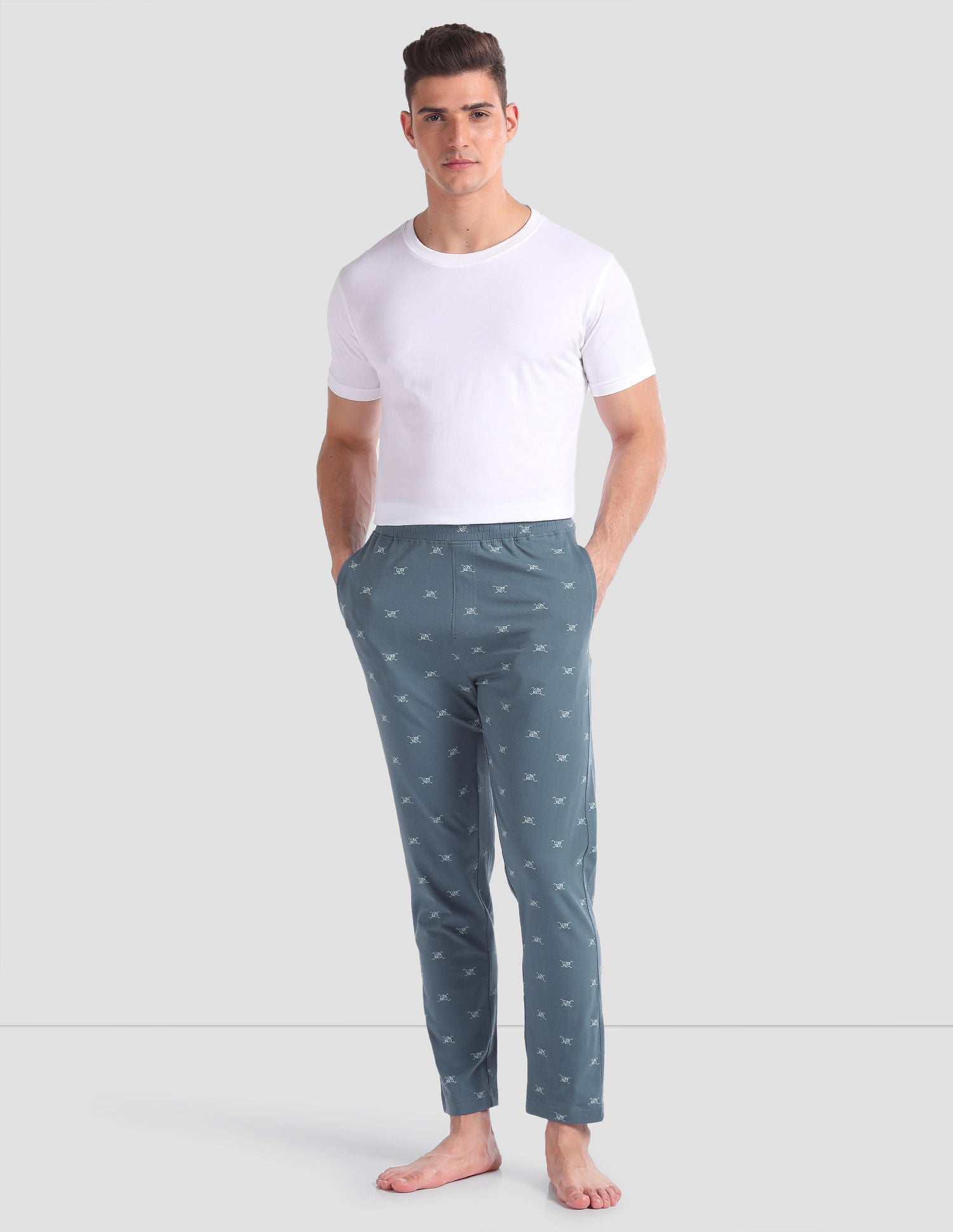 All Over Print OELP2 Lounge Track Pants - Pack Of 1 Light Blue - U.S. POLO ASSN. | Large