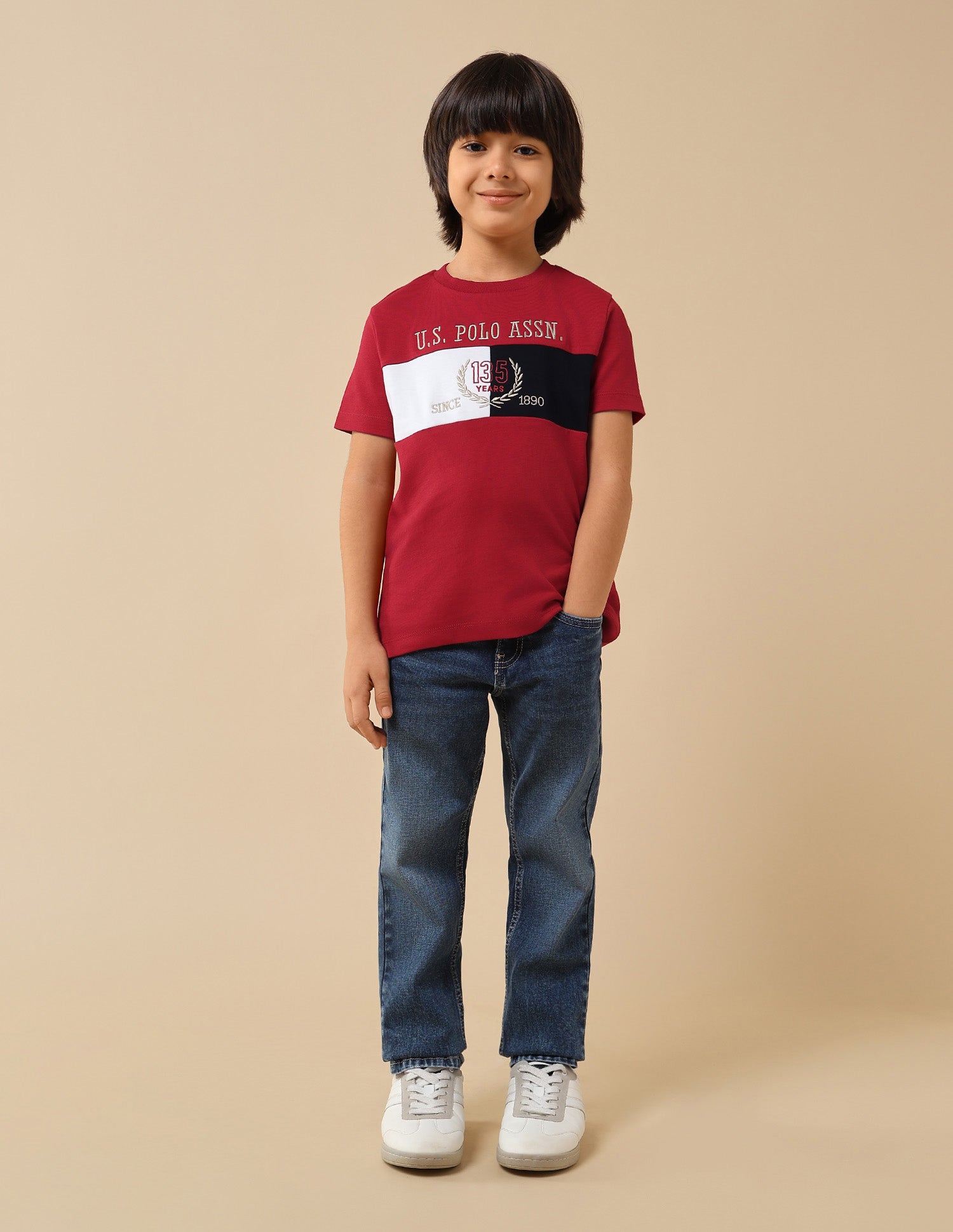 Boys Brand Embroidered Regular Fit T-Shirt Red - U.S. POLO ASSN. | Large