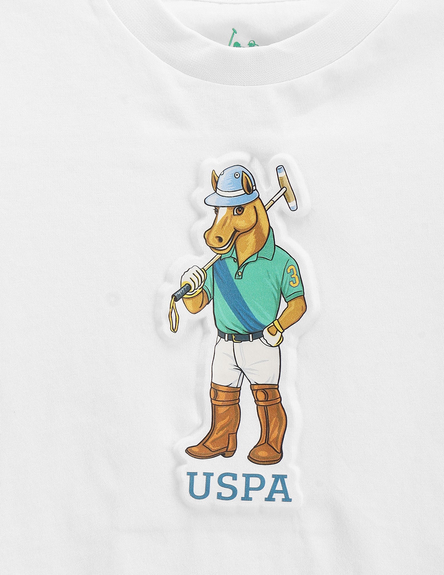 Boys Graphic Print T-Shirt White - U.S. Polo Assn. India | Large