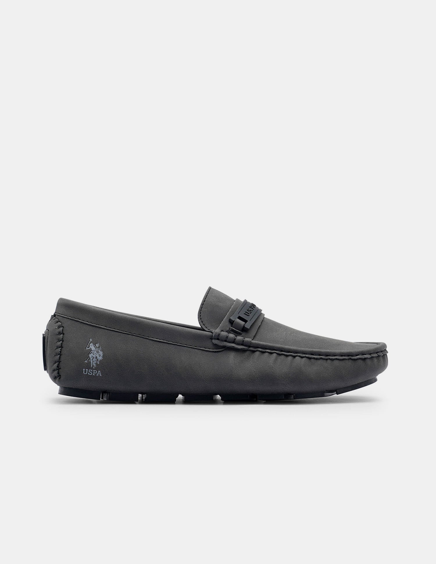 Men Scott 4.0 Textured Loafers Black - U.S. Polo Assn. India | Large