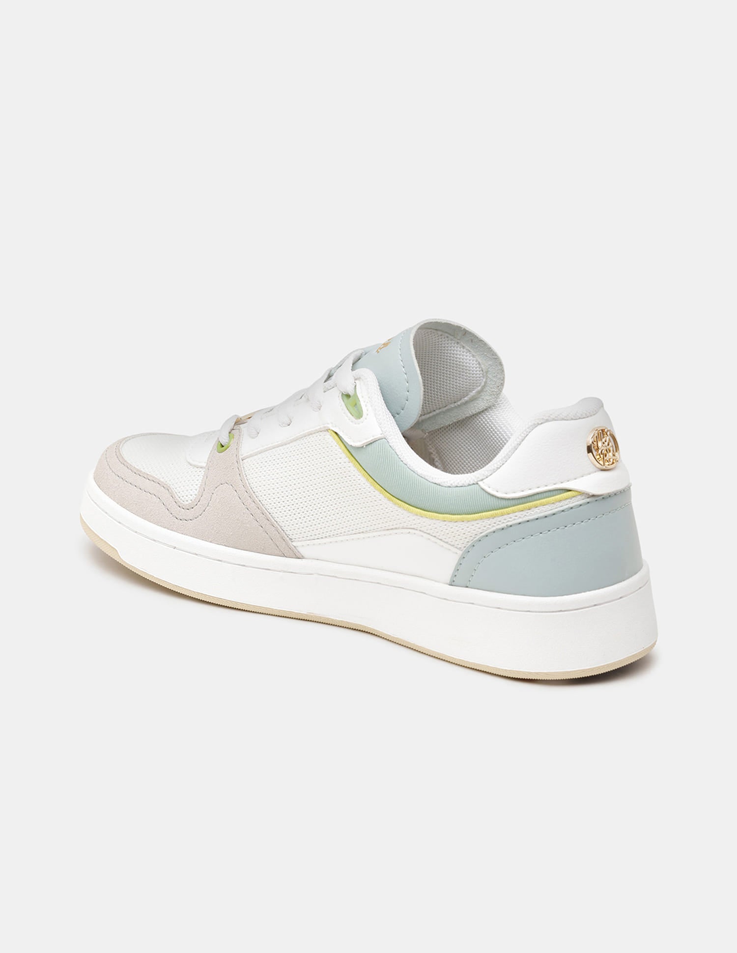 Women Della Round Toe Lace Ups Sneakers Off White - U.S. Polo Assn. India | Large