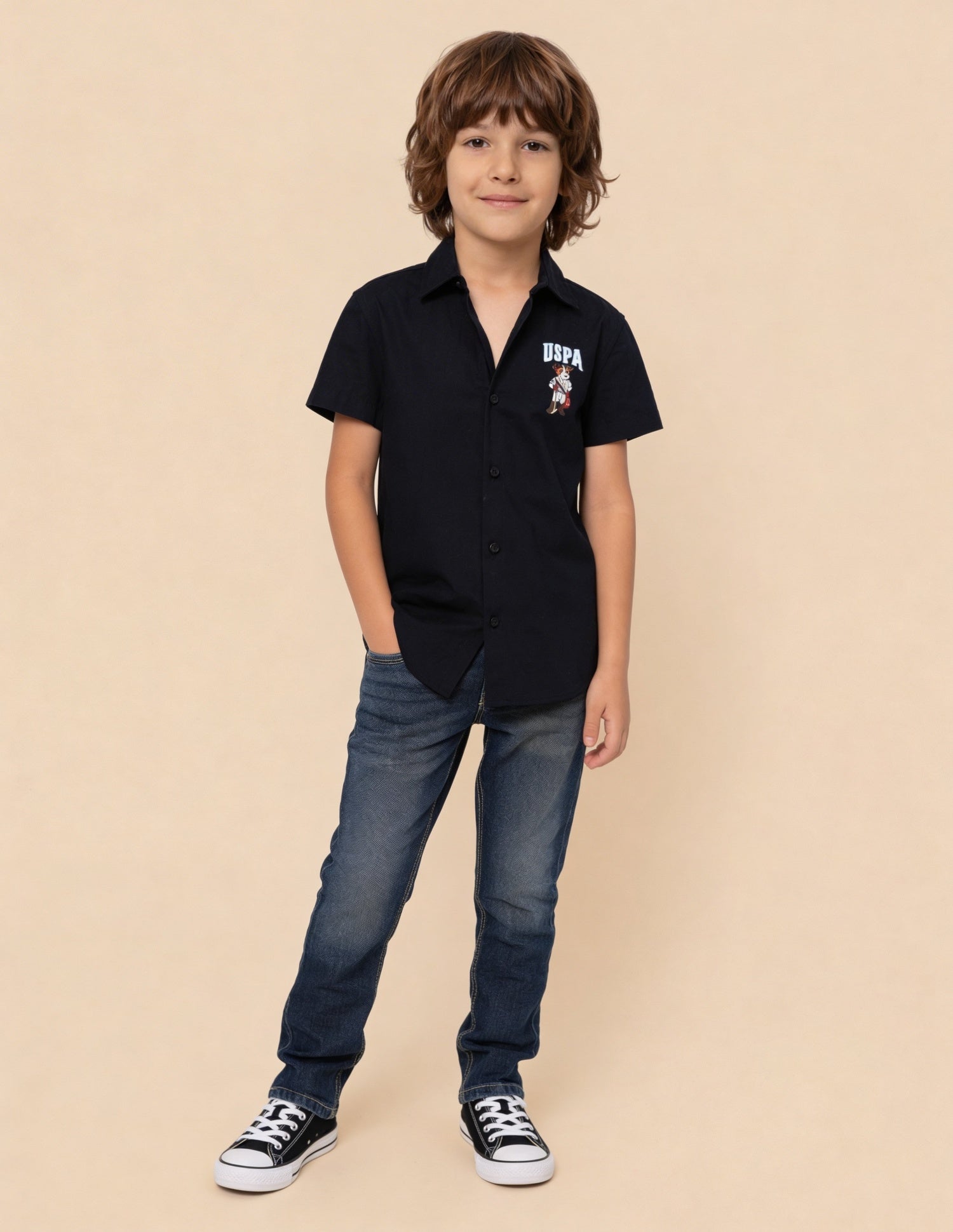 Graphic Brand Printed Shirt Navy - U.S. Polo Assn. India | Large