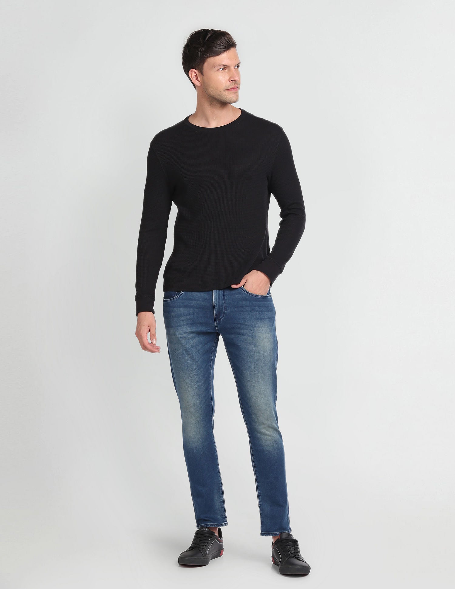 Henry Cropped Fit Mid Rise Jeans Blue - U.S. Polo Assn. India | Large