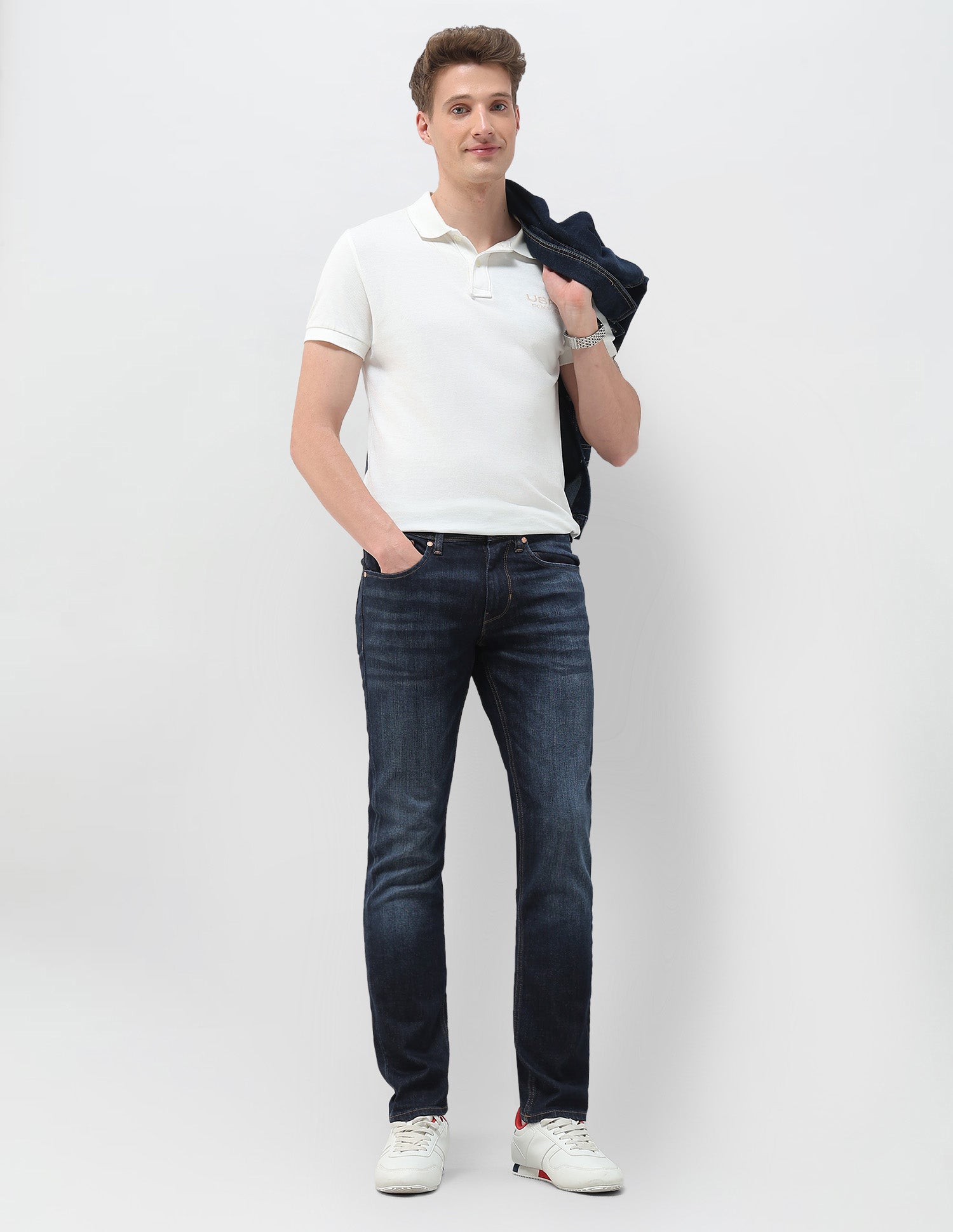 Brandon Slim Tapered Fit Ultra Soft Jeans Dark Wash - U.S. POLO ASSN. | Large