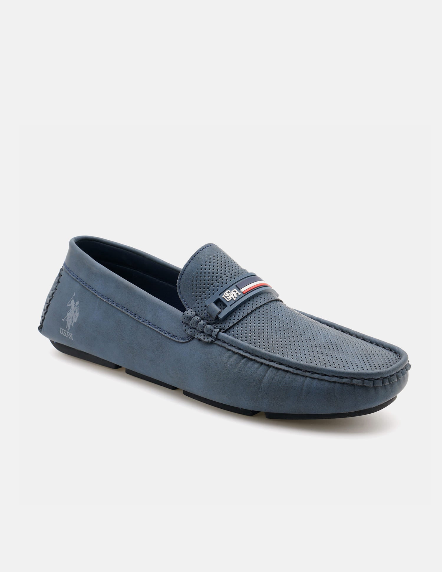 Men Barnes 5.0 Textured Loafers Navy - U.S. Polo Assn. India | Large