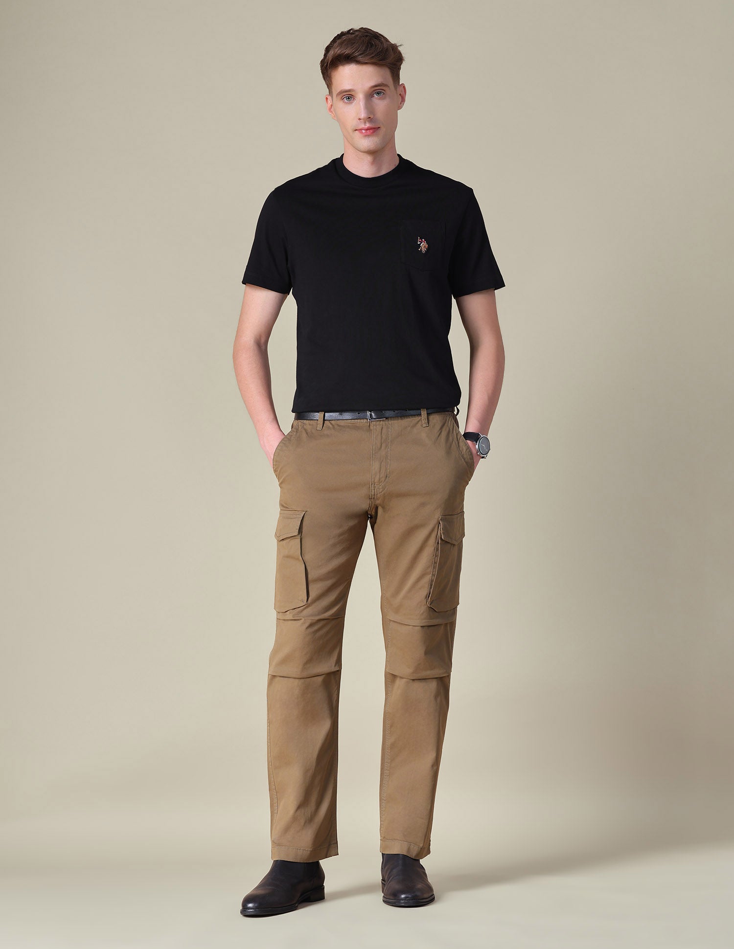 Solid Slim Fit T-Shirt Black - U.S. POLO ASSN. | Large