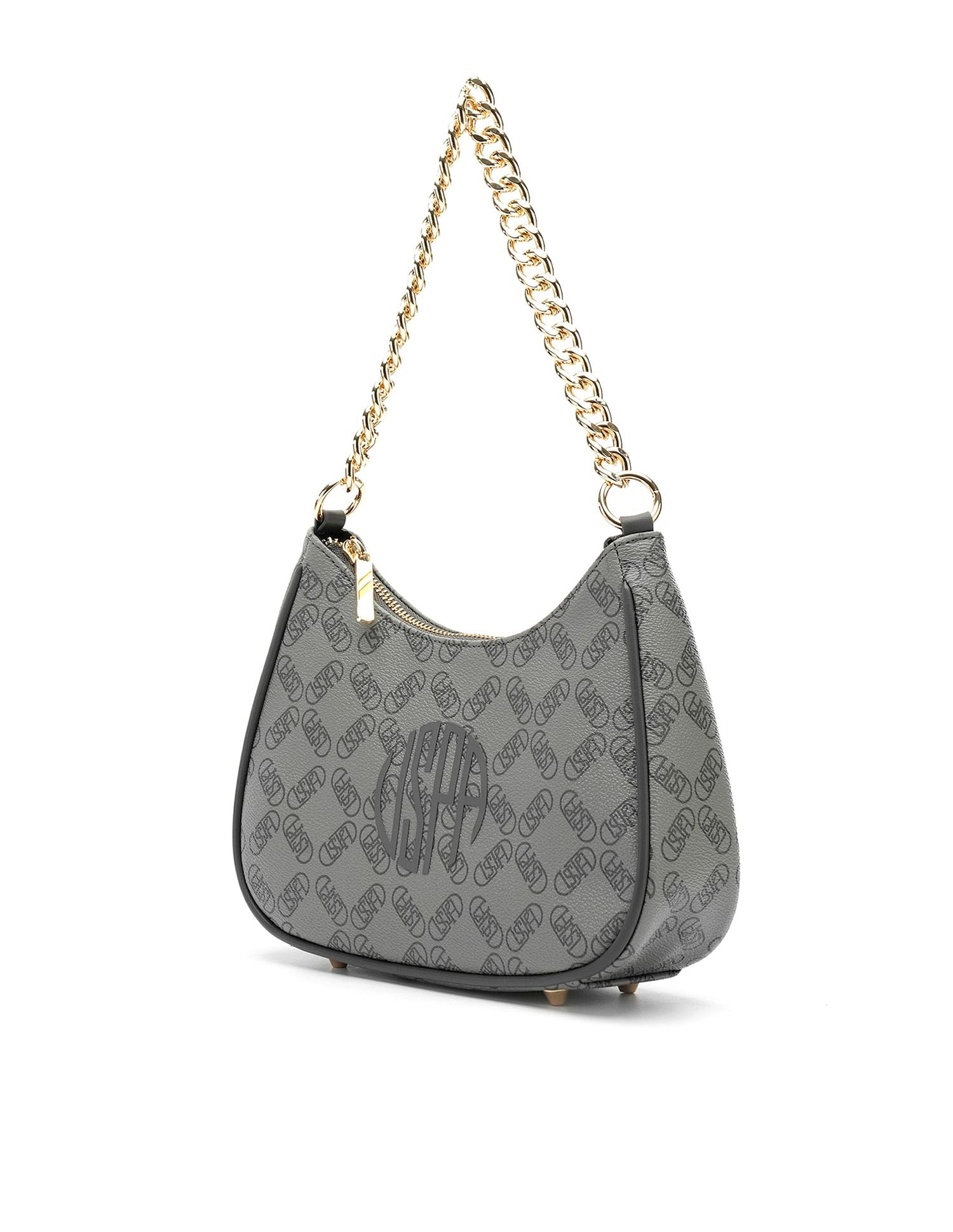 Cathay Monogram Shoulder Bag Grey - U.S. POLO ASSN. | Large