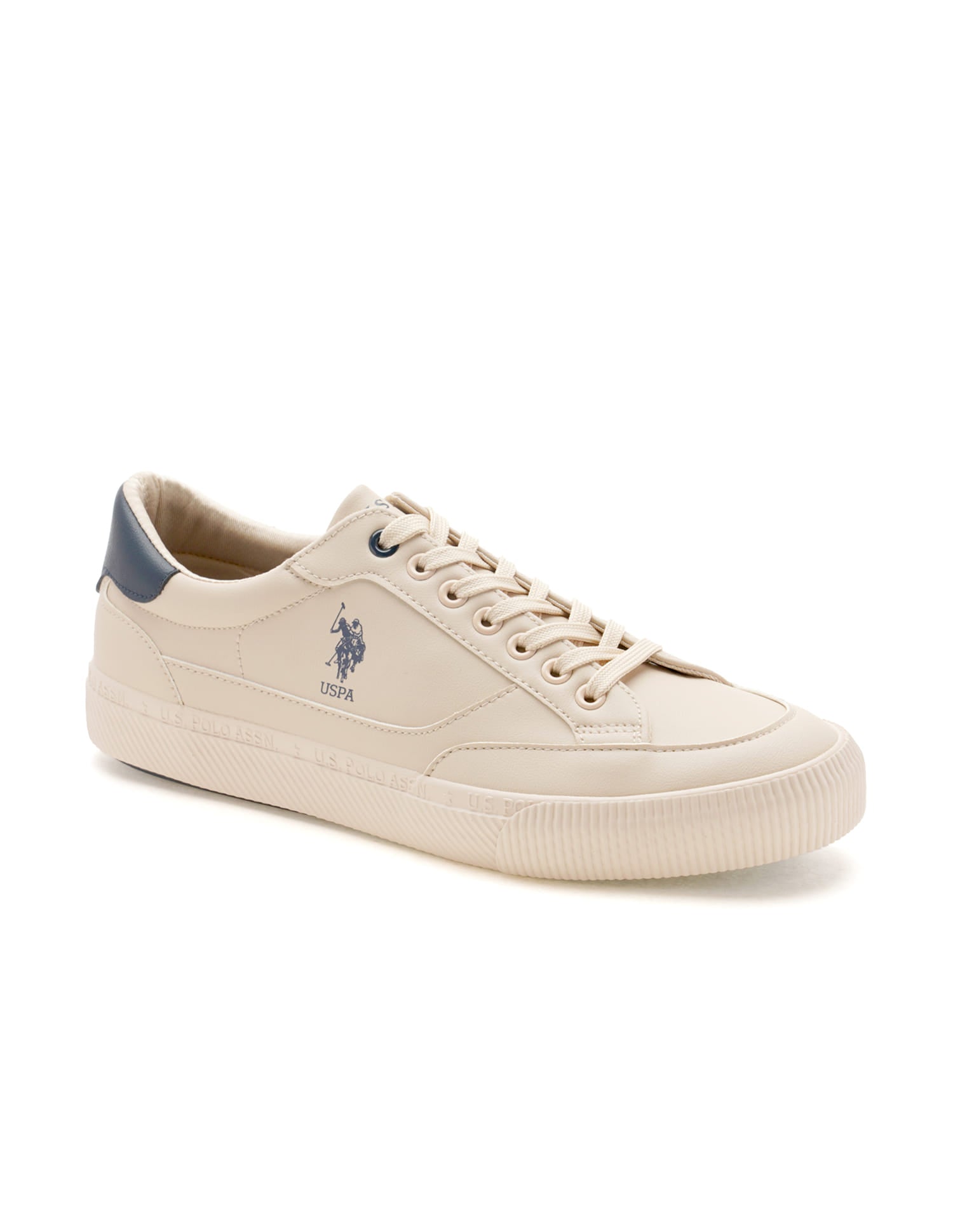 Men Solid Olivier Sneakers Beige - U.S. Polo Assn. India | Large
