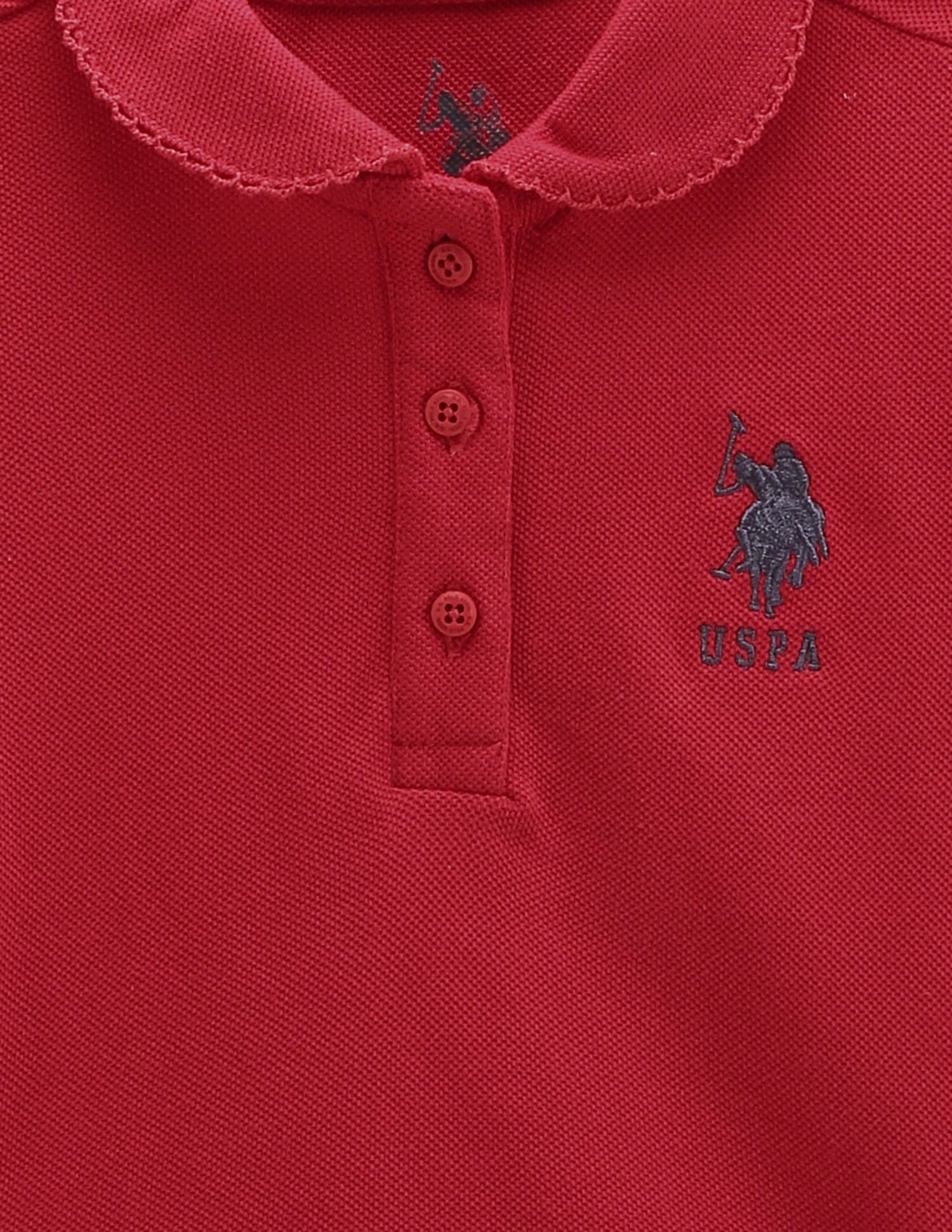 Boys Solid Cotton Polo Shirt Maroon - U.S. POLO ASSN. | Large