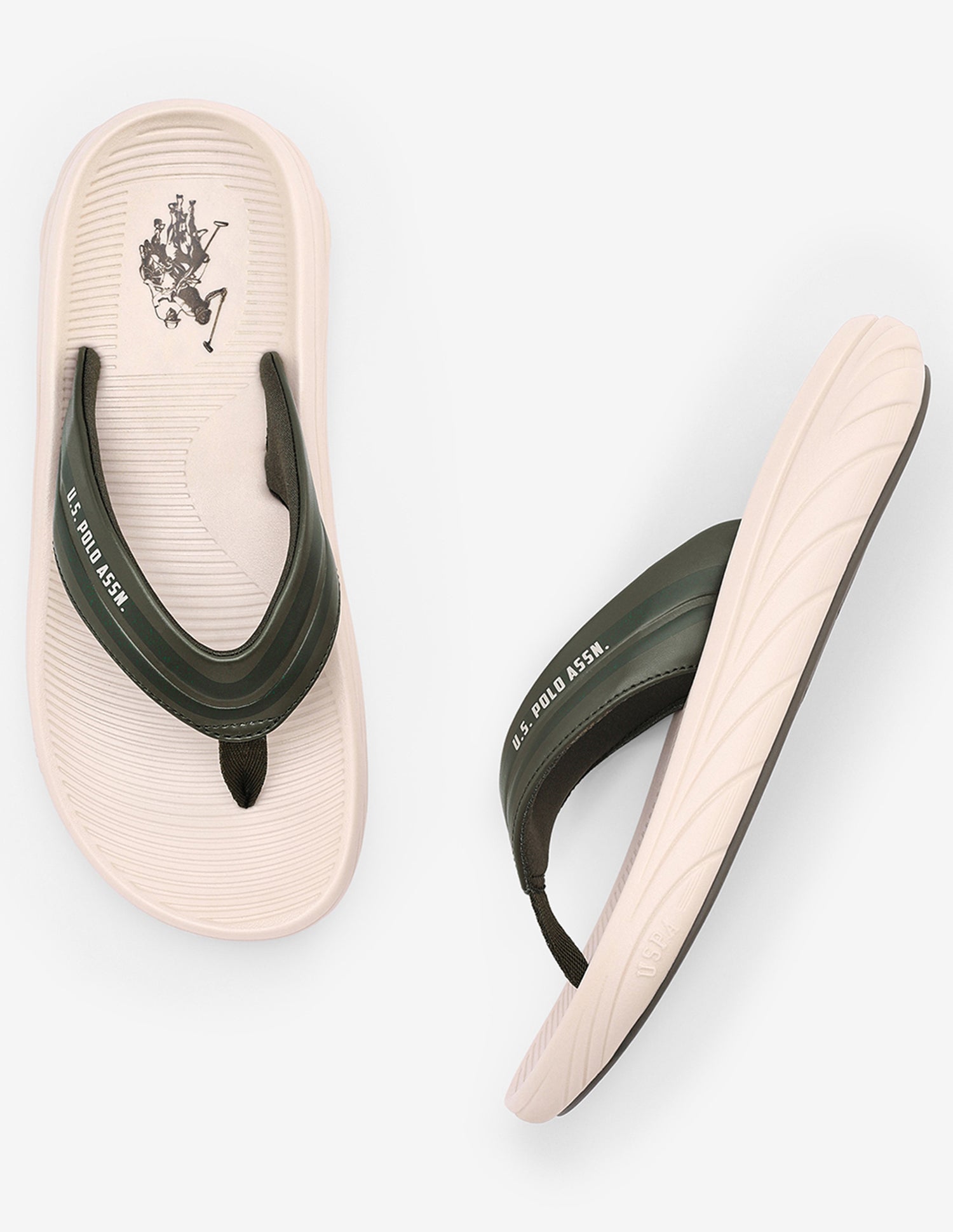 Broad Strap Celtic Flip Flops Olive - U.S. Polo Assn. India | Large
