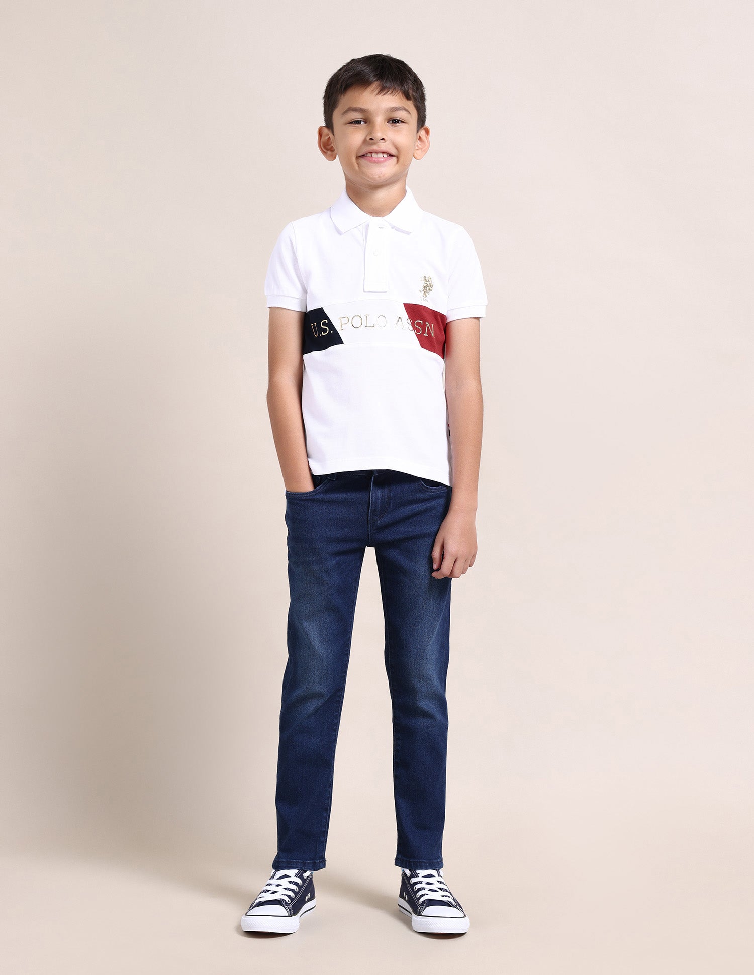 Boys Regular Fit Polo Shirt White - U.S. POLO ASSN. | Large