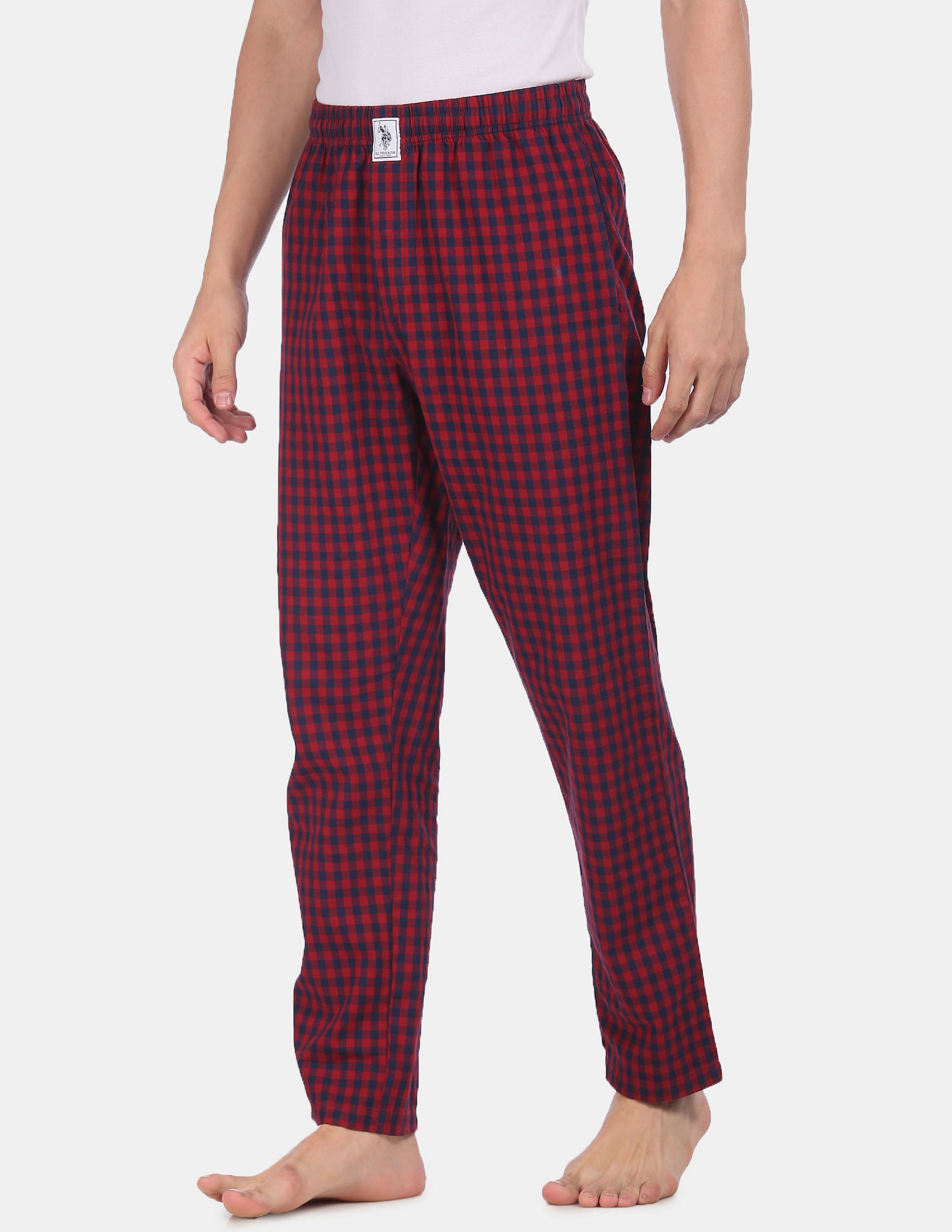 Comfort Fit Check I659 Lounge Pants - Pack Of 1 Red and Blue - U.S. POLO ASSN. | Large