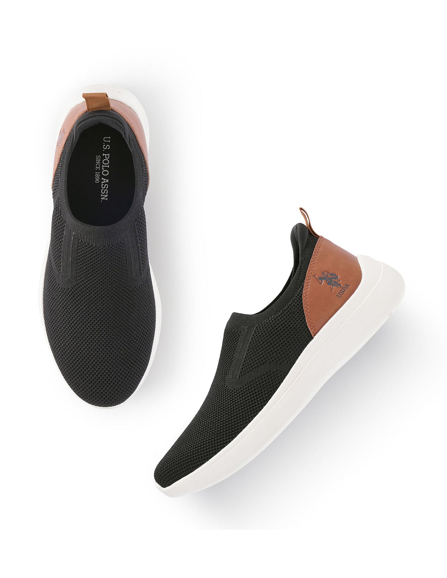 Men Tenore 2.0 Black Uspa Sport  Sneaker Slip On Black - U.S. Polo Assn. India | Large