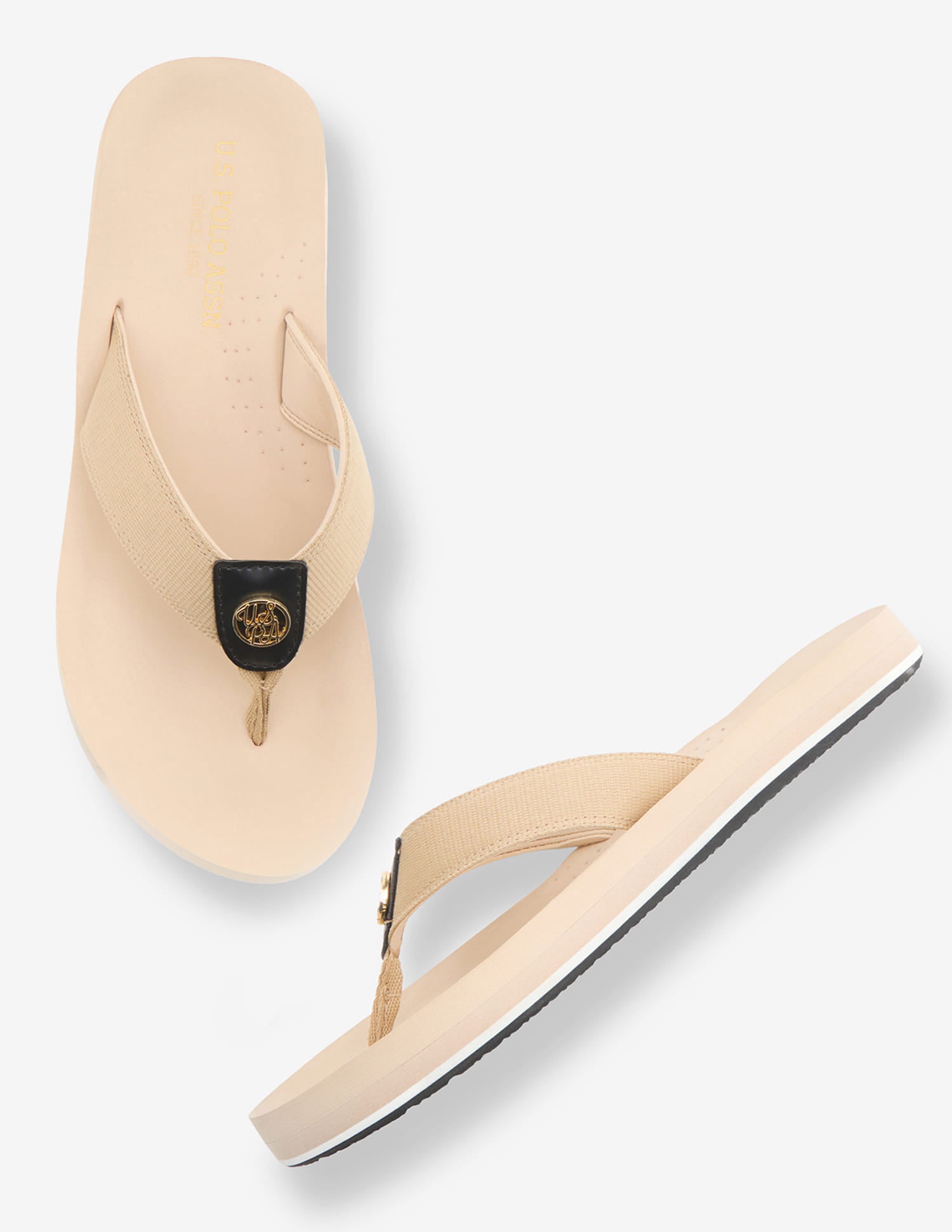Sui Flip Flops Beige - U.S. Polo Assn. India | Large