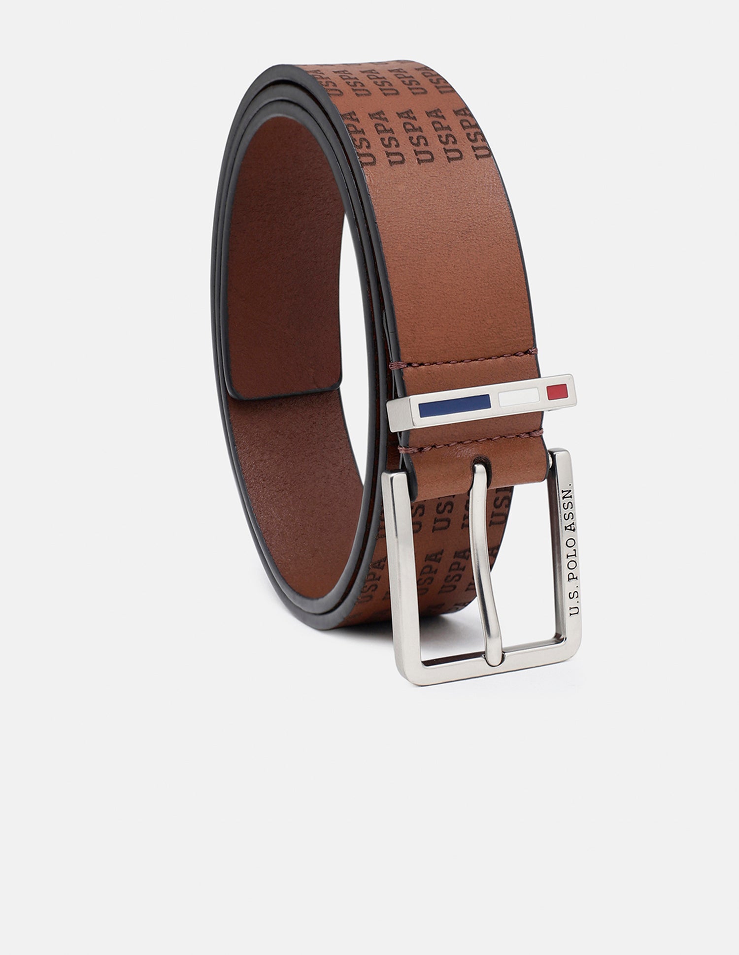 Leather Casual Belt Tan - U.S. Polo Assn. India | Large