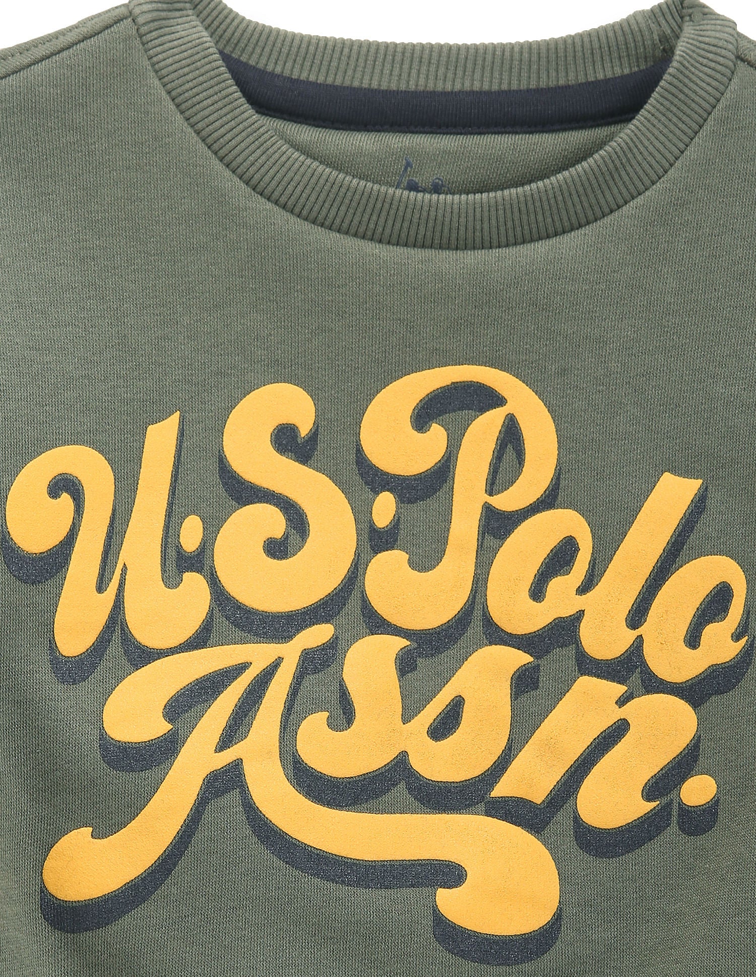 Boys Brand Print Sweatshirt Olive - U.S. POLO ASSN. | Large